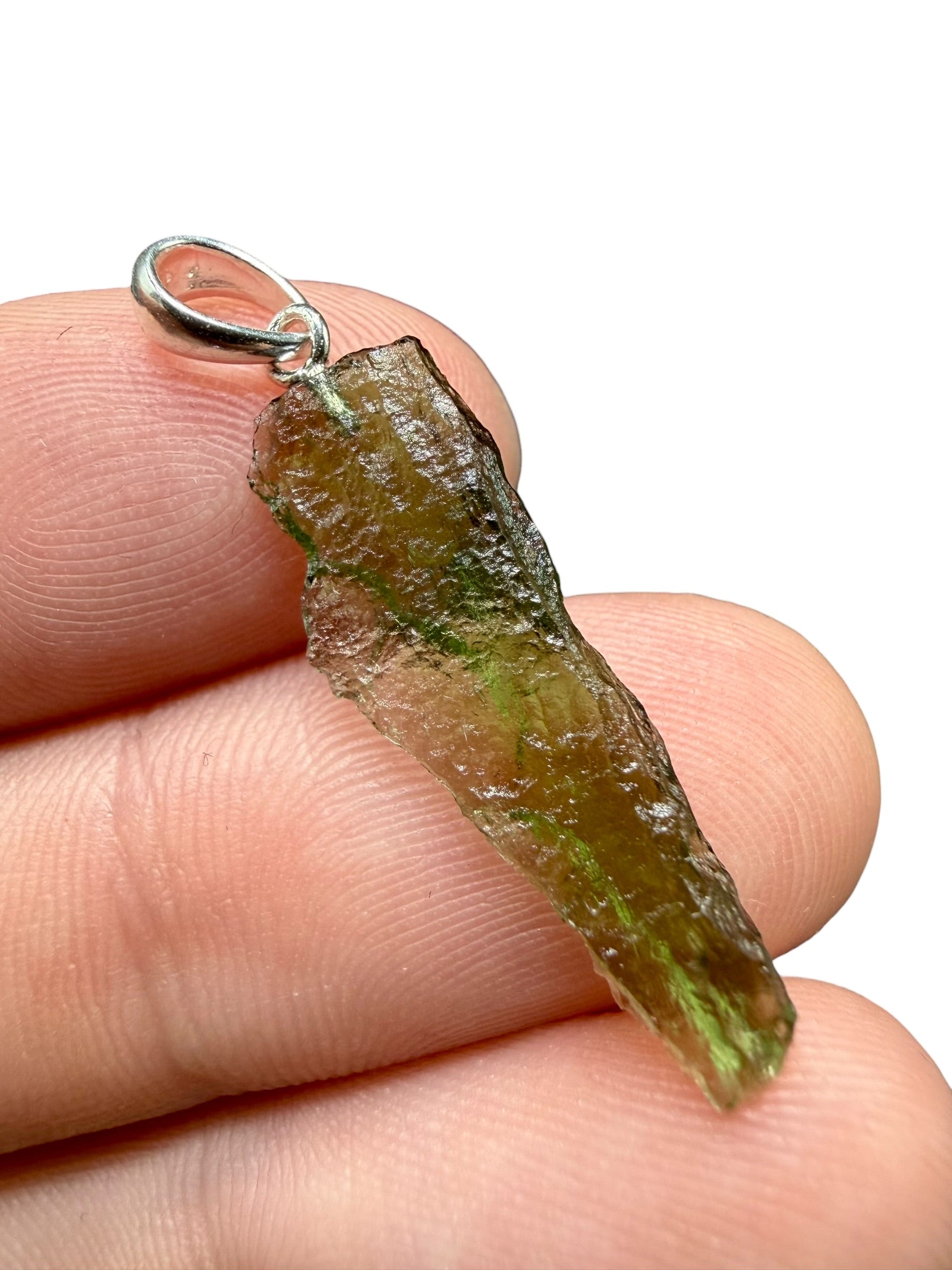 Silver moldavite pendant 1g - SP/V784