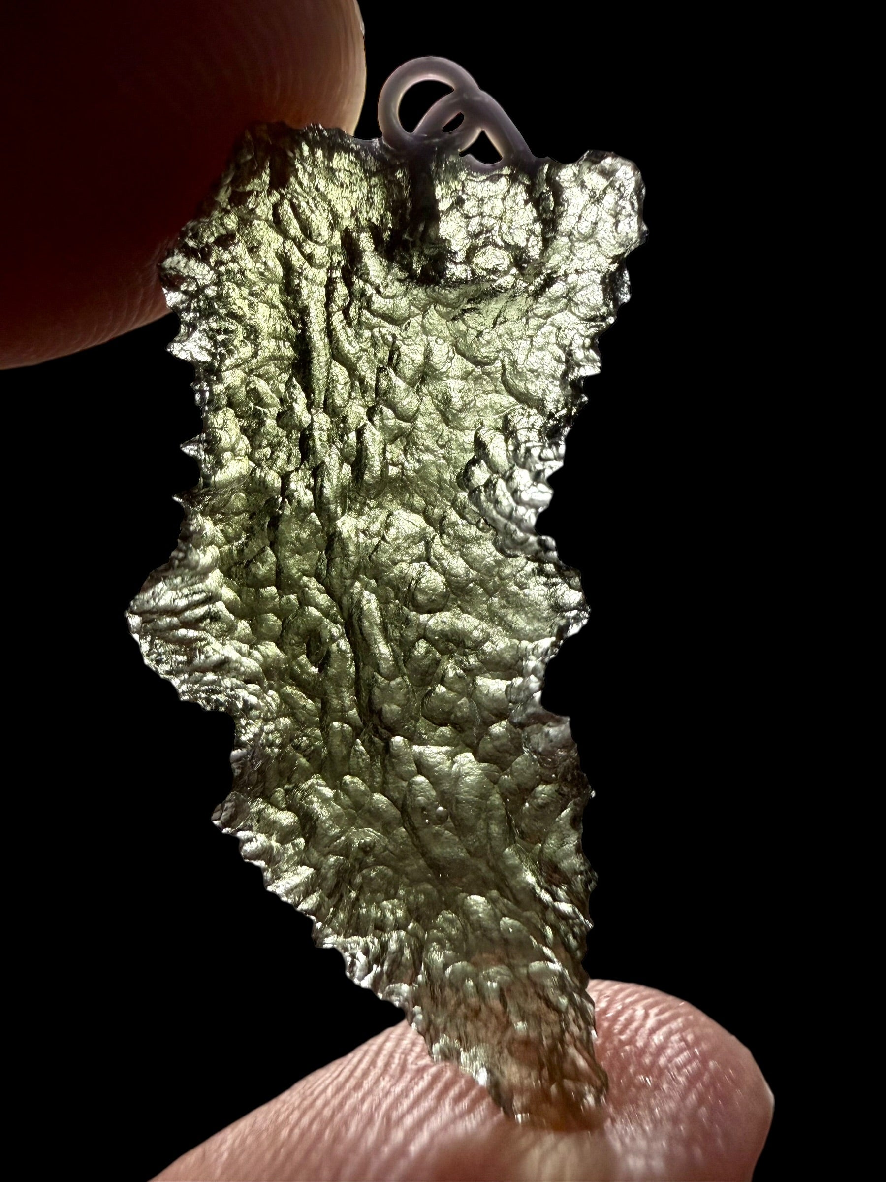 Silver moldavite pendant 1,3g - SP/V786