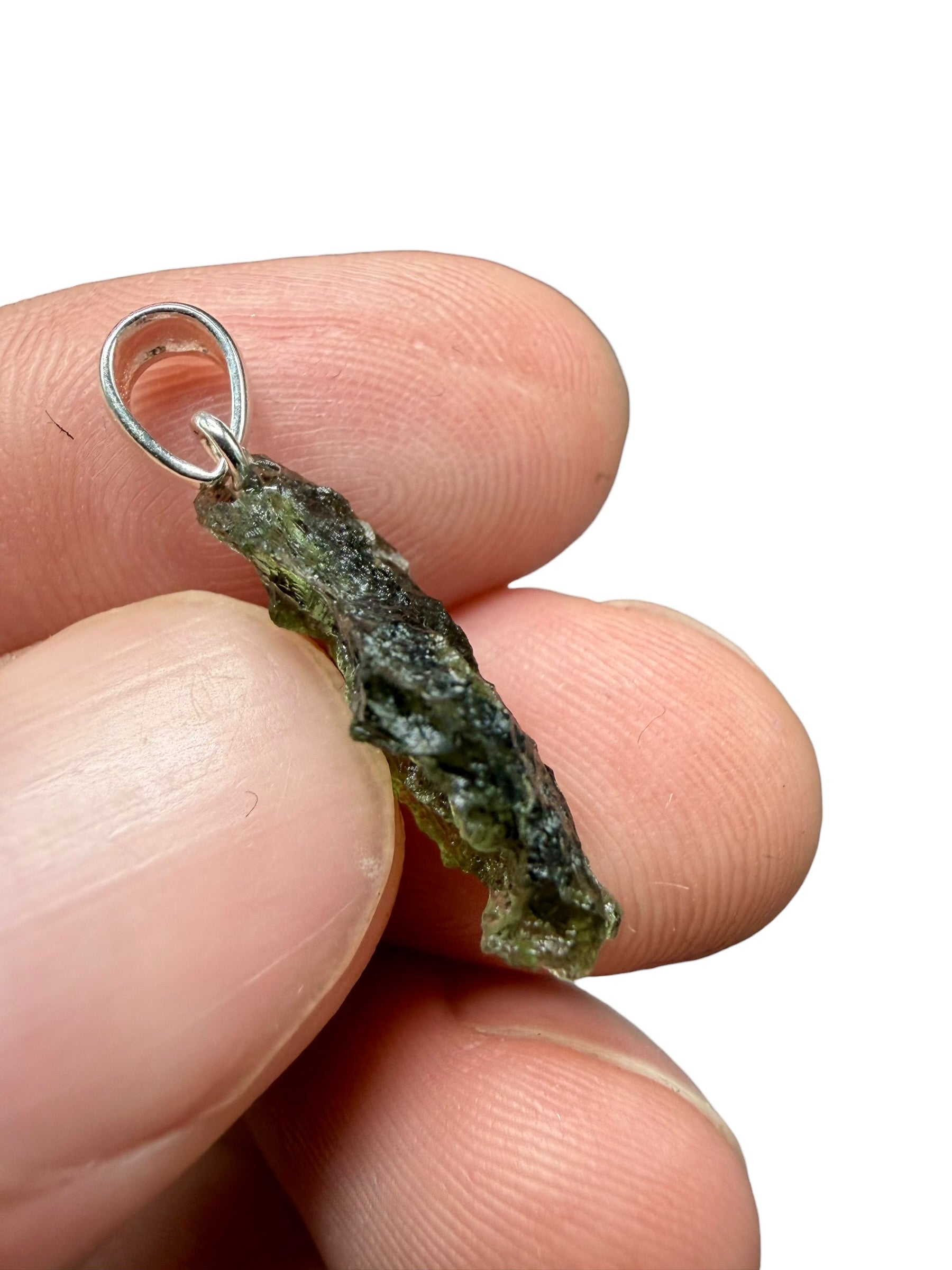 Silver moldavite pendant 1,1g - SP/V792