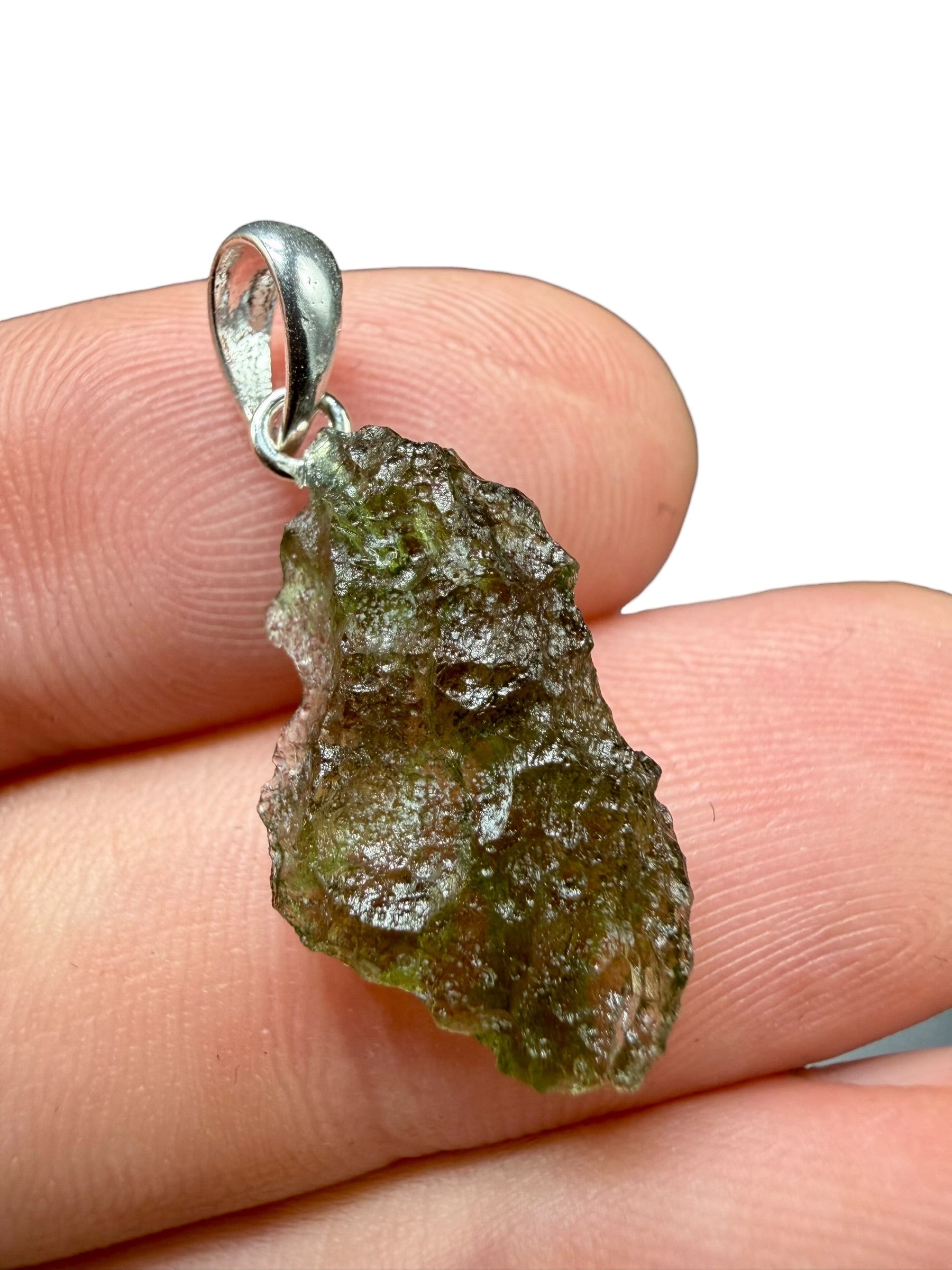 Silver moldavite pendant 1,1g - SP/V792