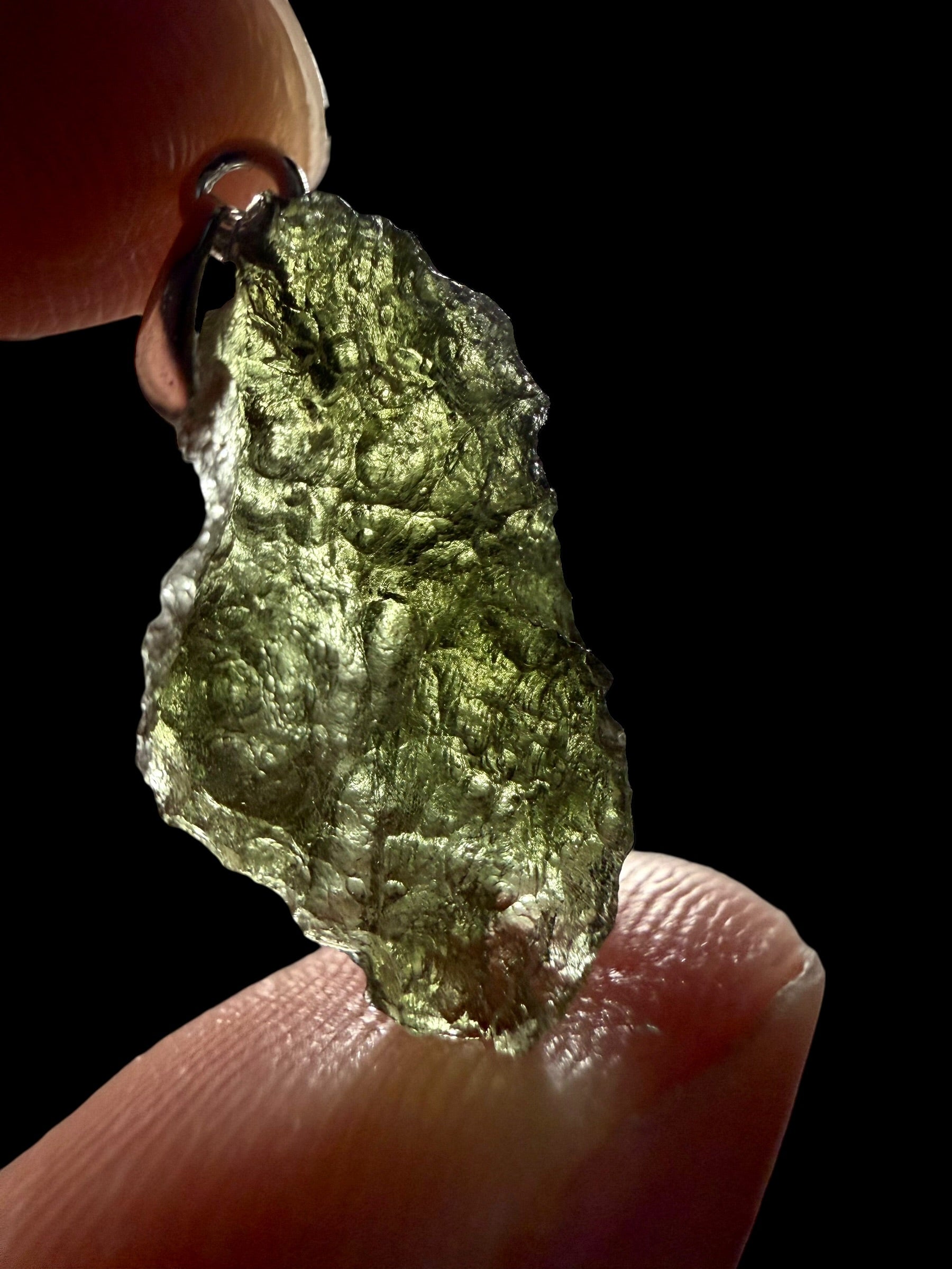 Silver moldavite pendant 1,1g - SP/V792