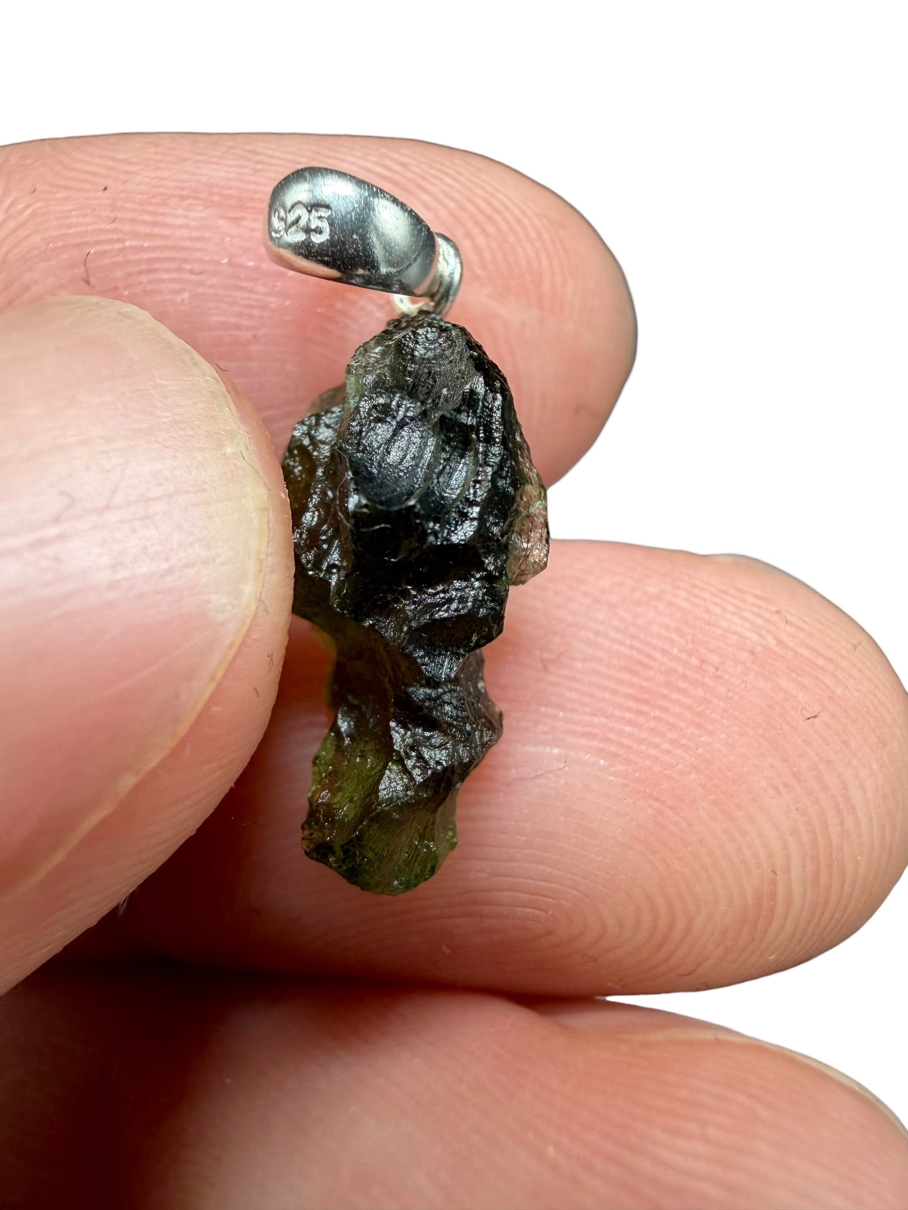 Silver moldavite pendant 1,1g - SP/V793