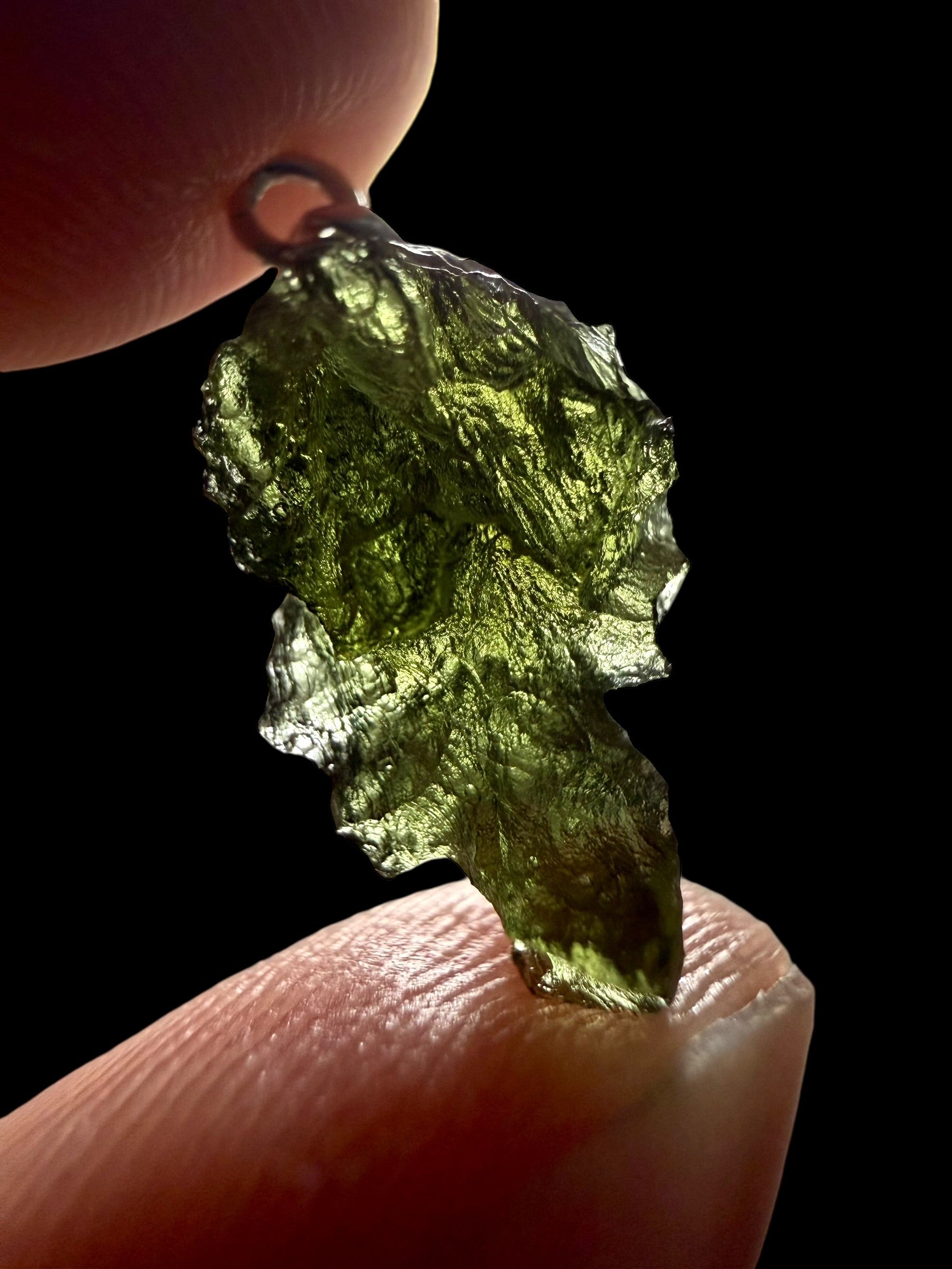 Silver moldavite pendant 1,1g - SP/V793