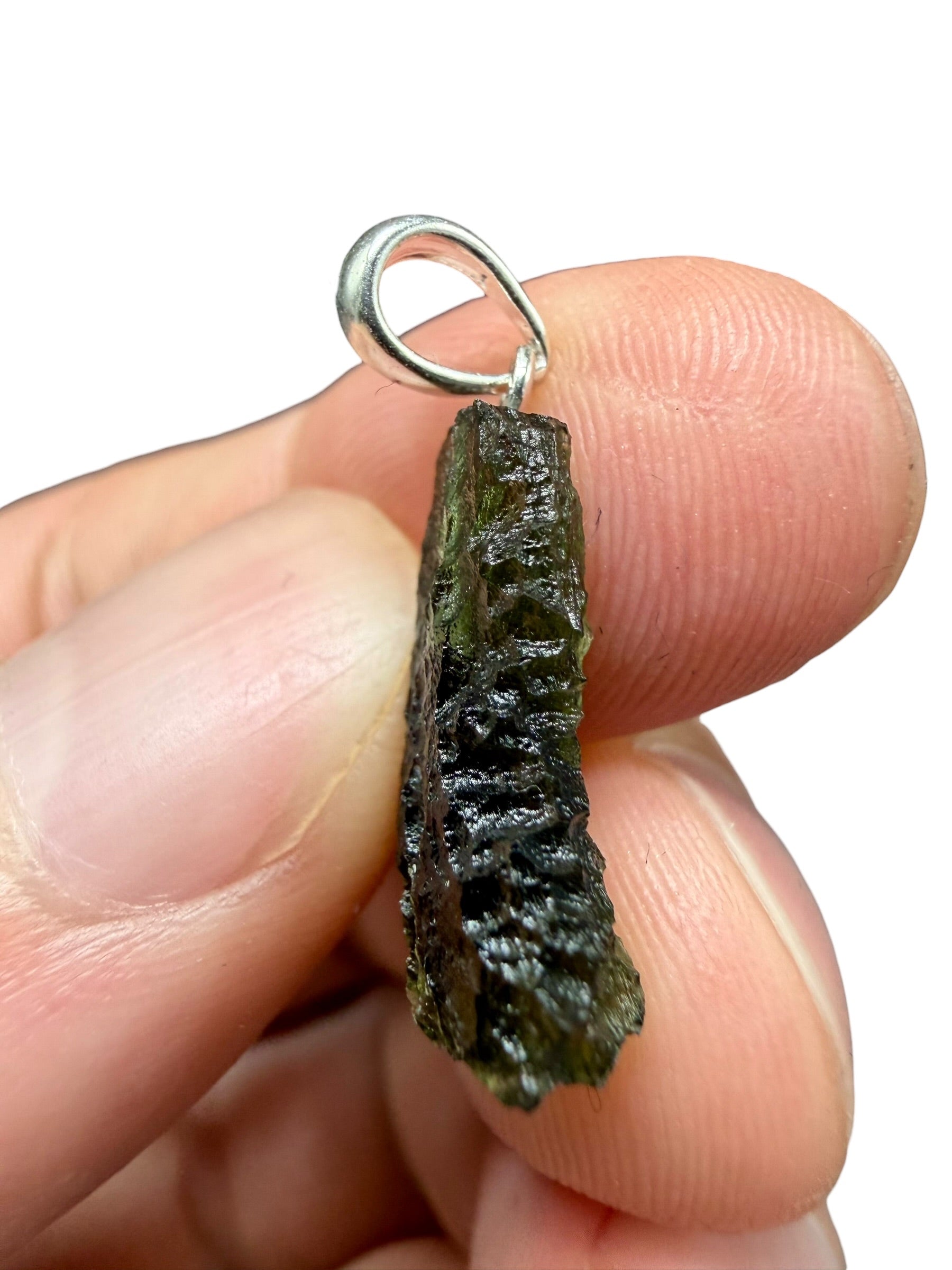 Silver moldavite pendant 1,8g - SP/V796