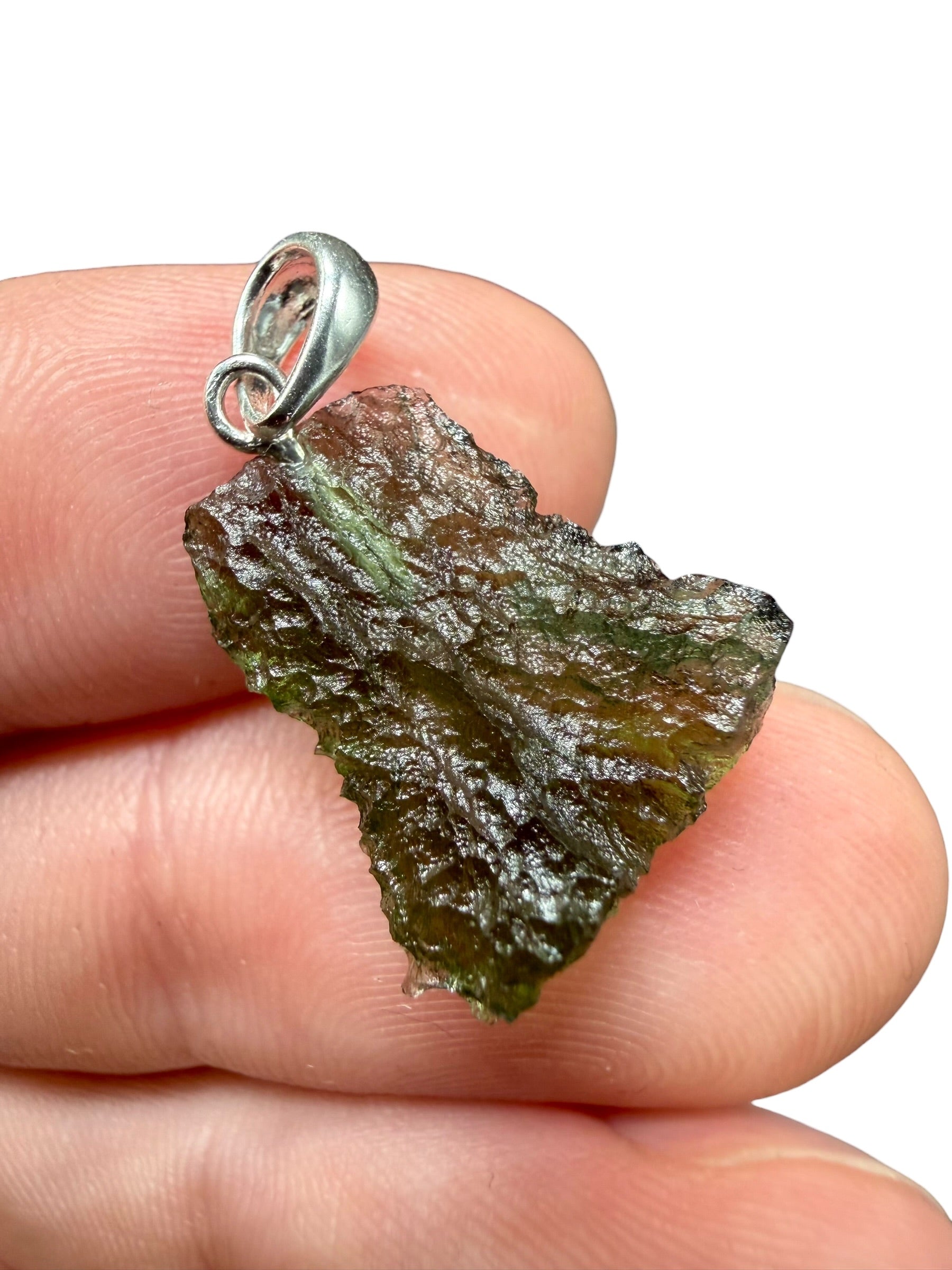 Silver moldavite pendant 1,8g - SP/V796