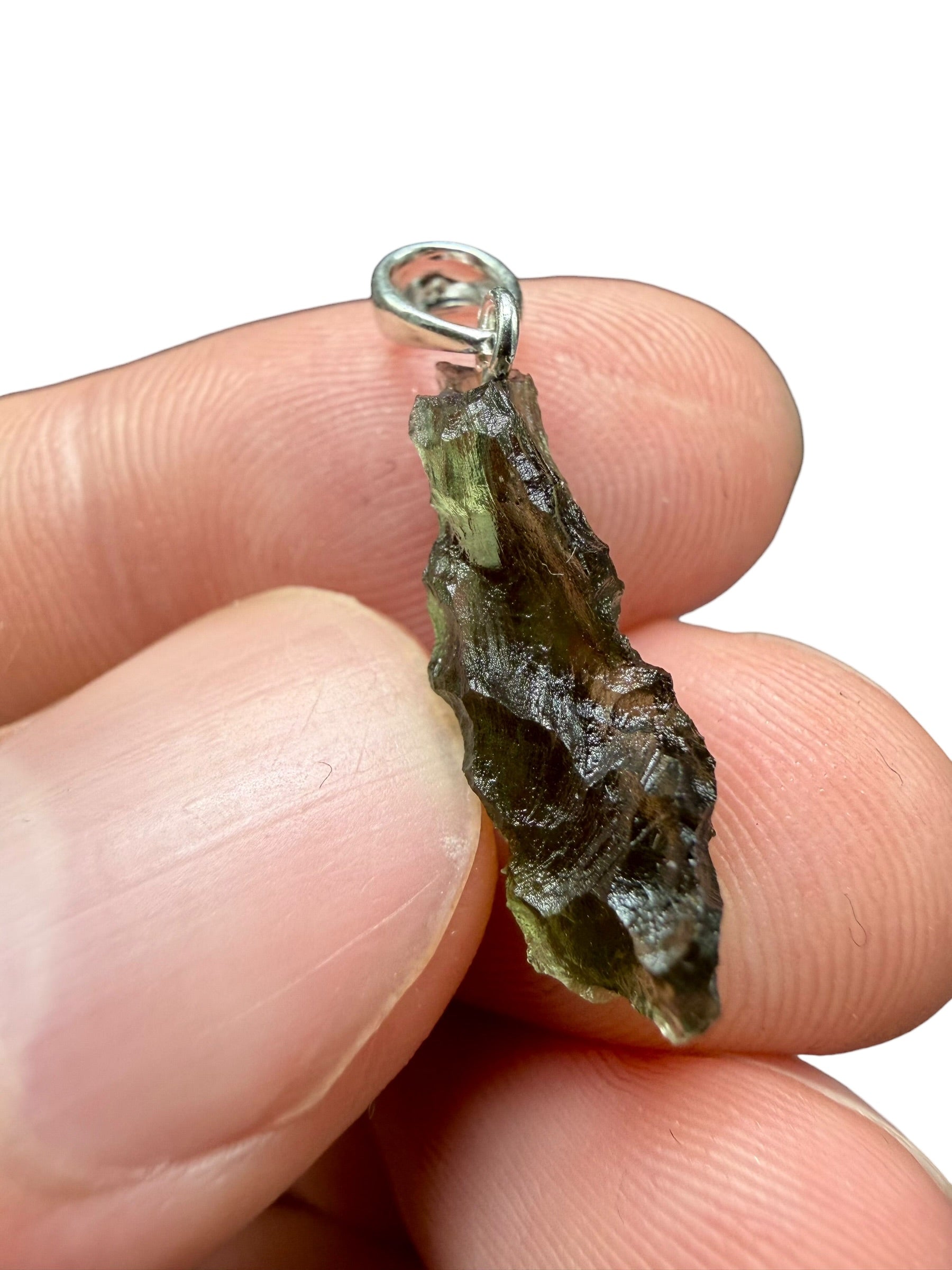 Silver moldavite pendant 1,3g - SP/V797
