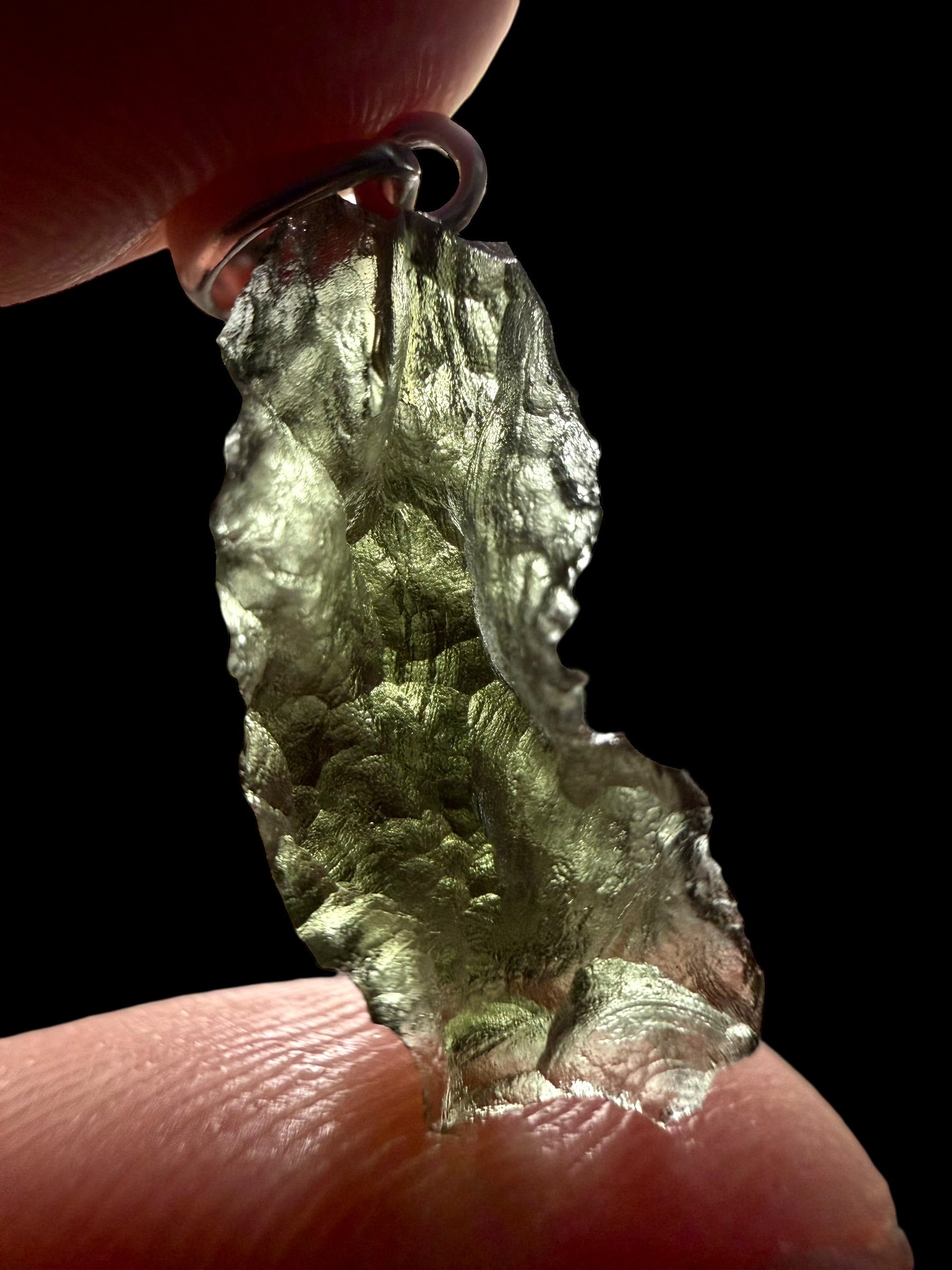 Silver moldavite pendant 1,3g - SP/V797