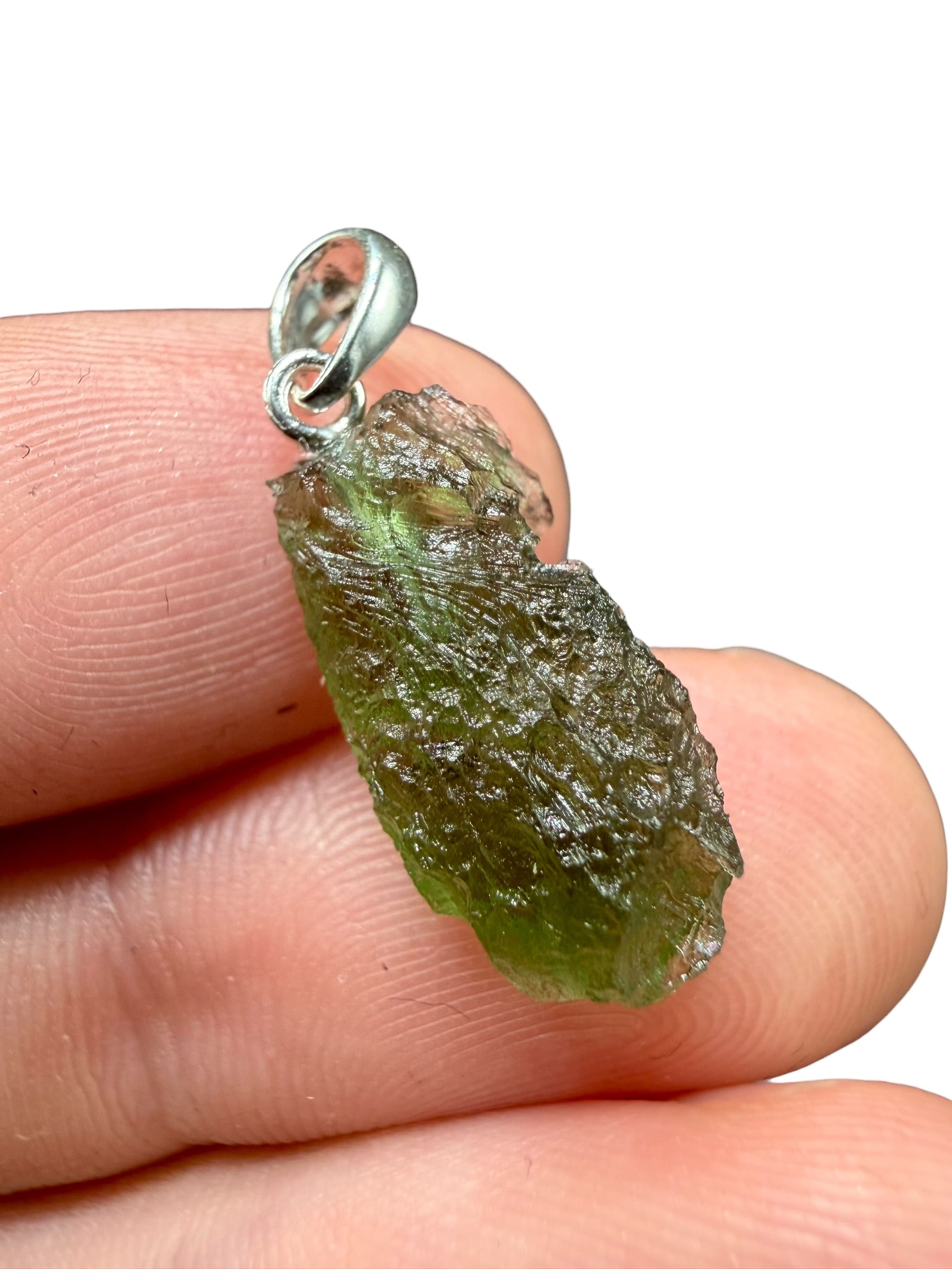 Silver moldavite pendant 1,5g