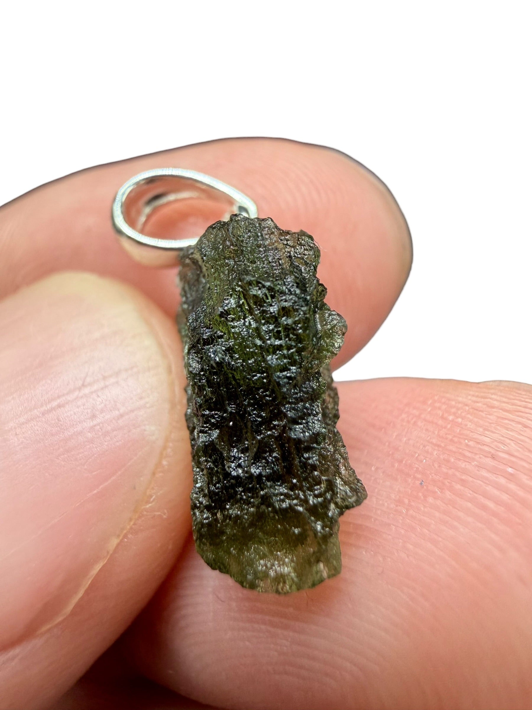 Silver moldavite pendant 1,2g - SP/V803