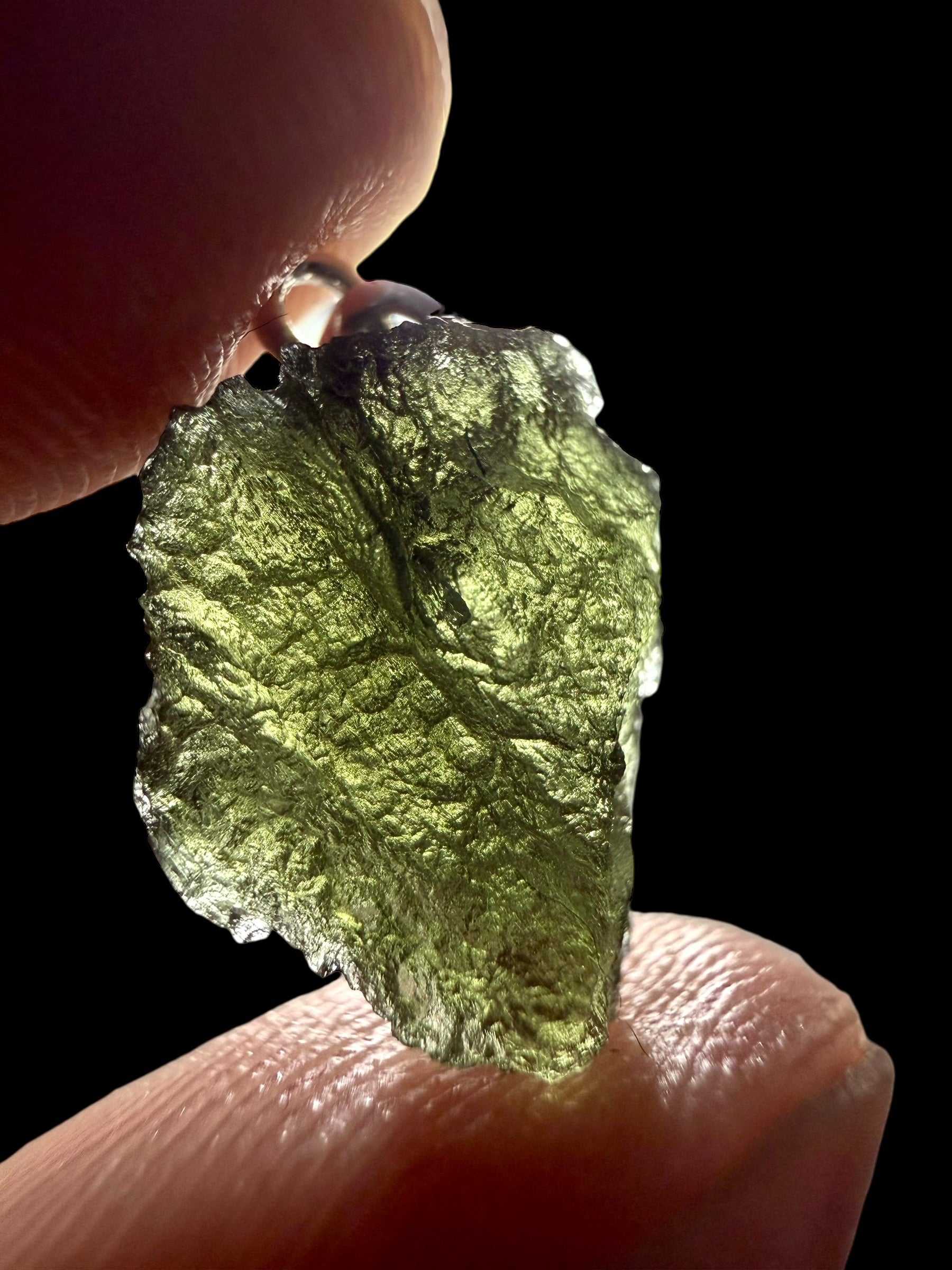 Silver moldavite pendant 1,2g - SP/V803