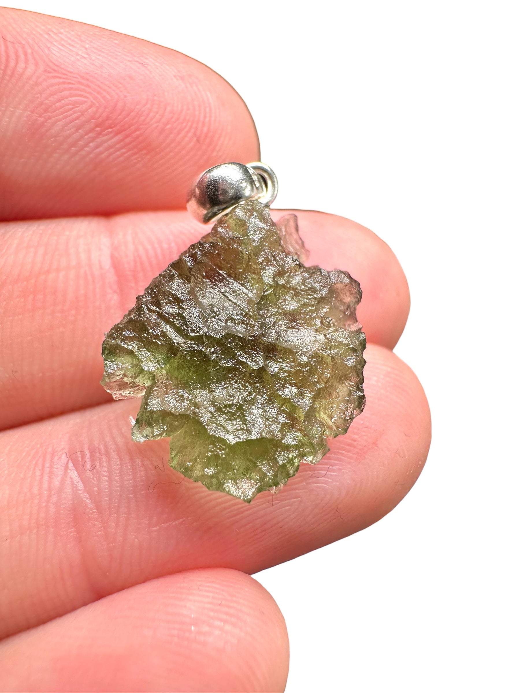 Silver moldavite pendant 2g - SP/V804