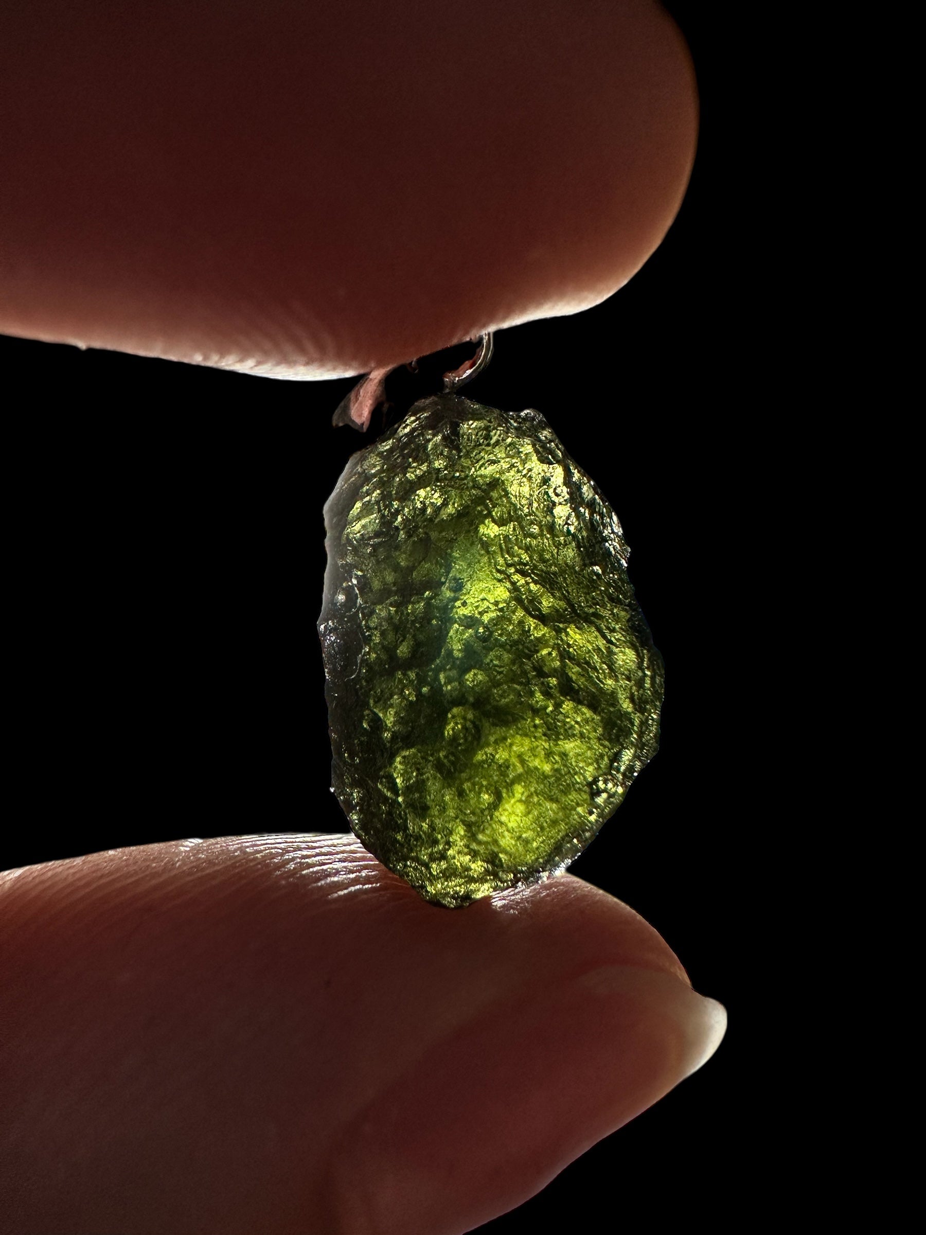 Silver moldavite pendant 2g - SP/V808