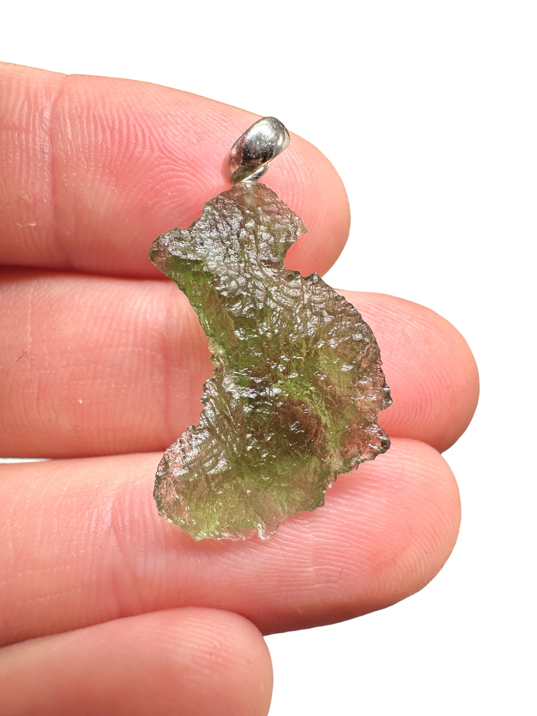 Silver moldavite pendant 2g - SP/V809