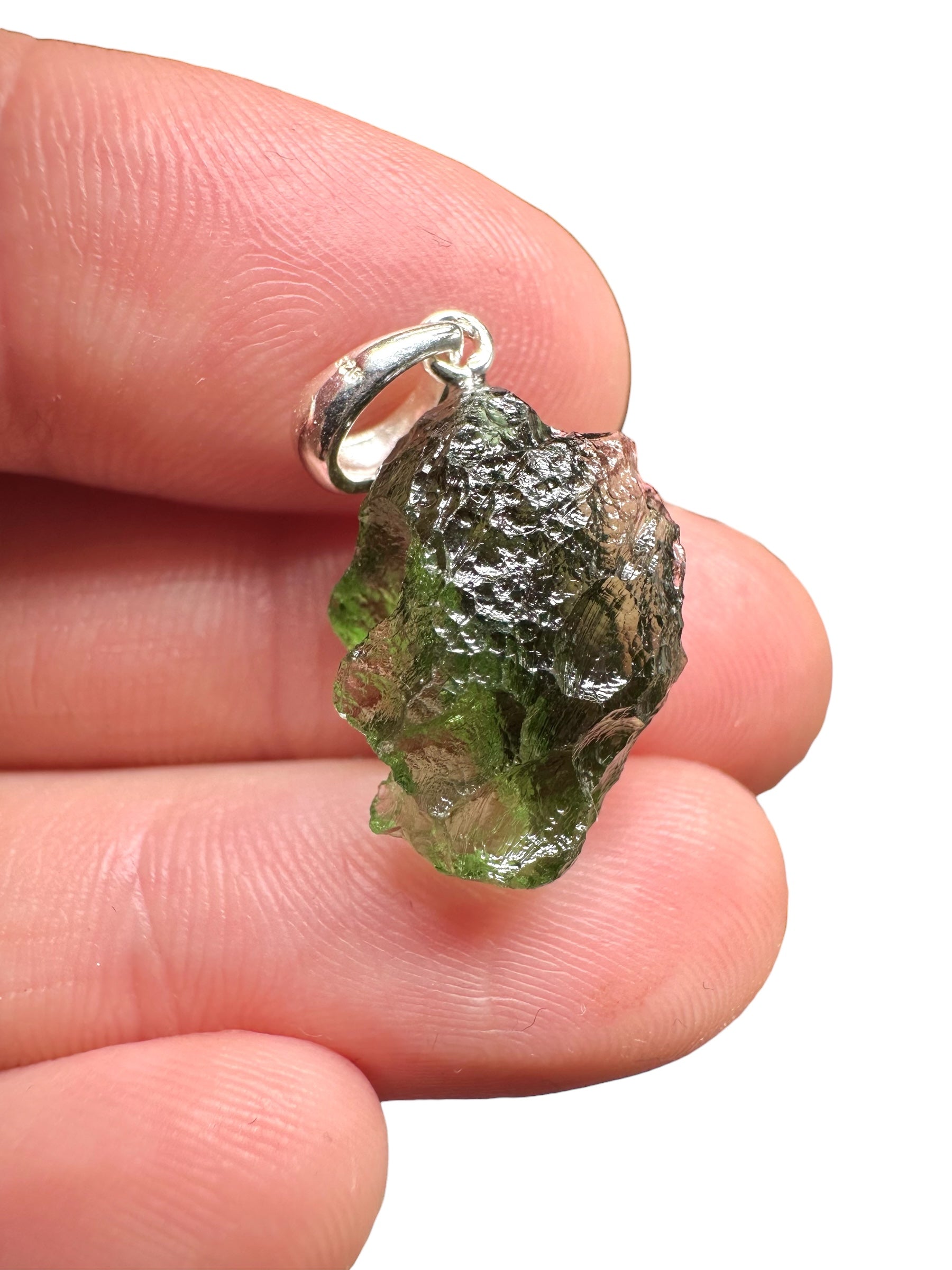 Silver moldavite pendant 2g - SP/V810