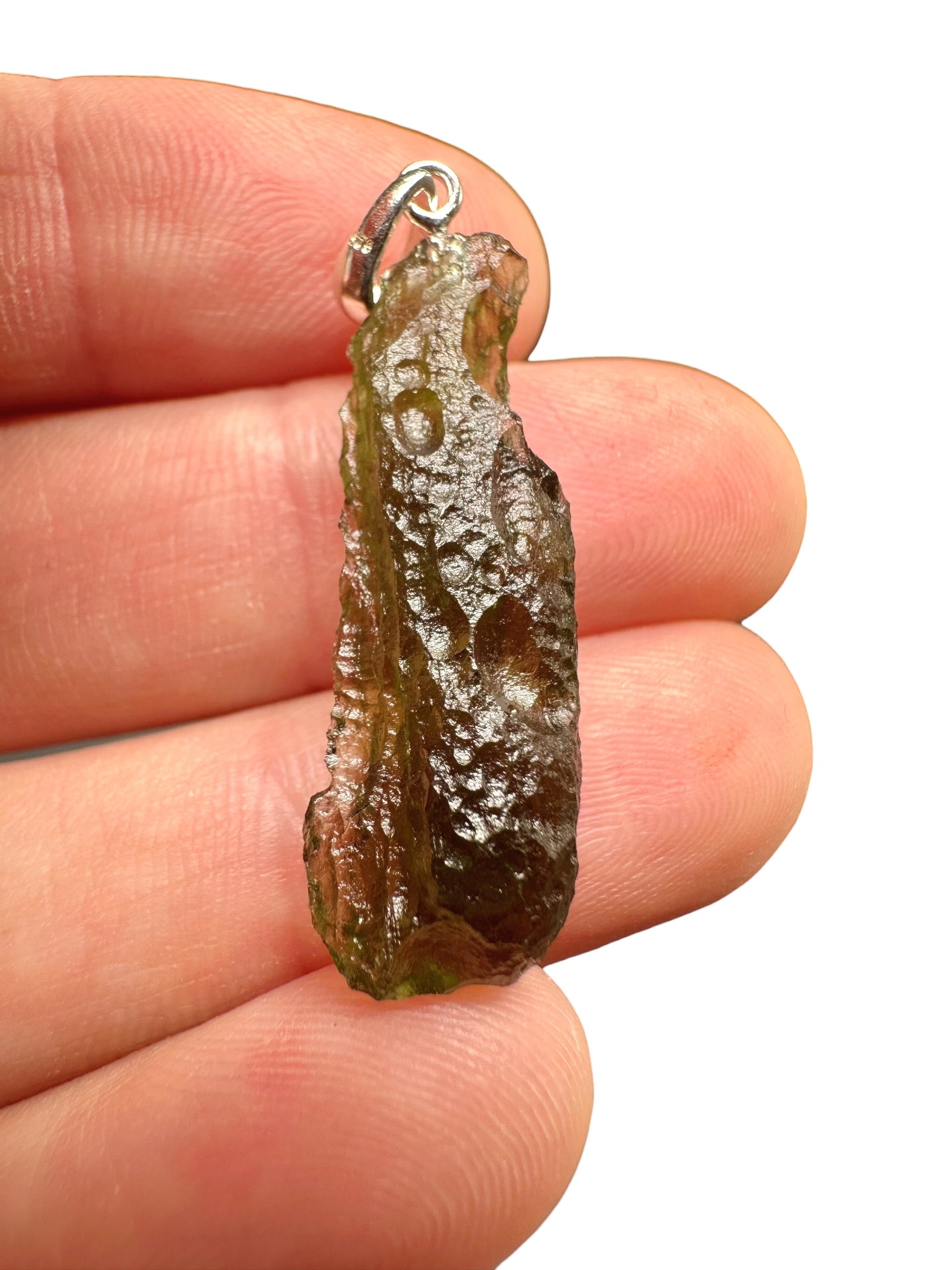 Silver moldavite pendant 2,1g - SP/V811