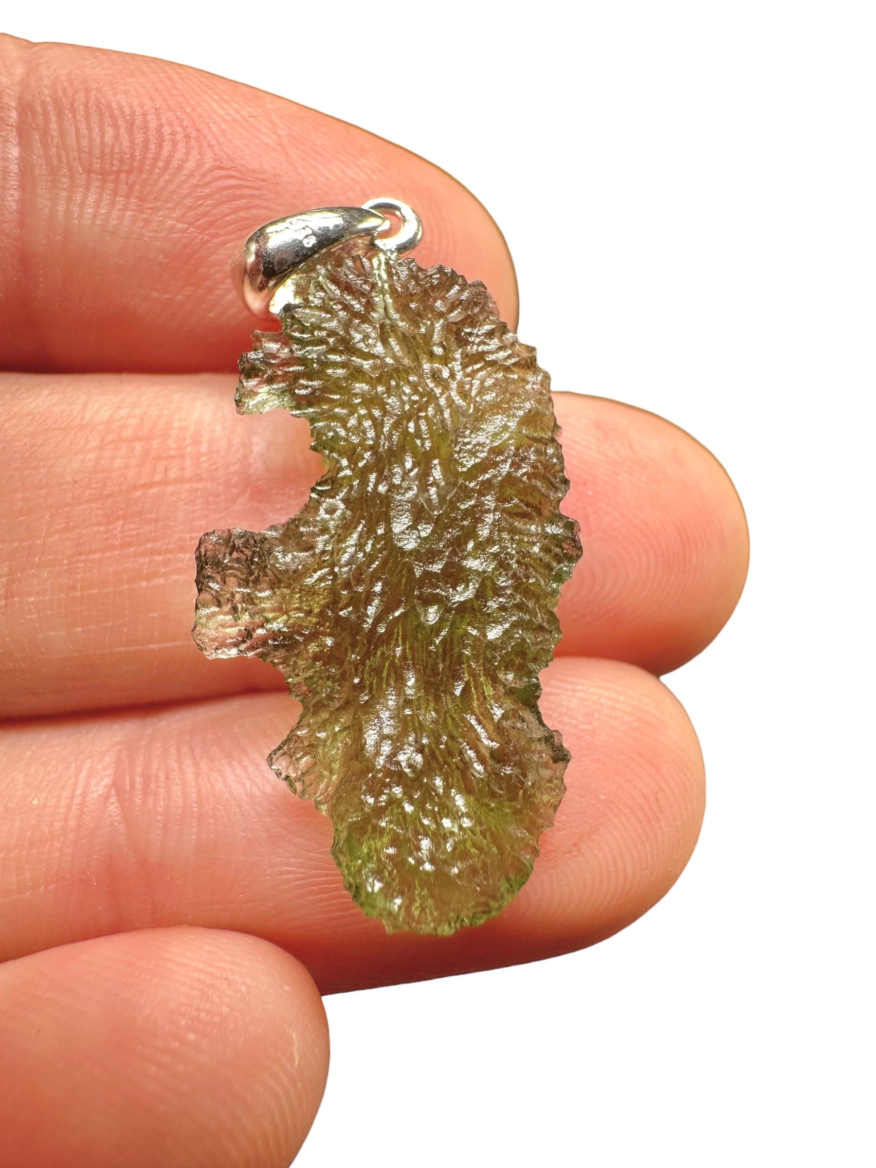 Silver moldavite pendant 2,1g - SP/V812