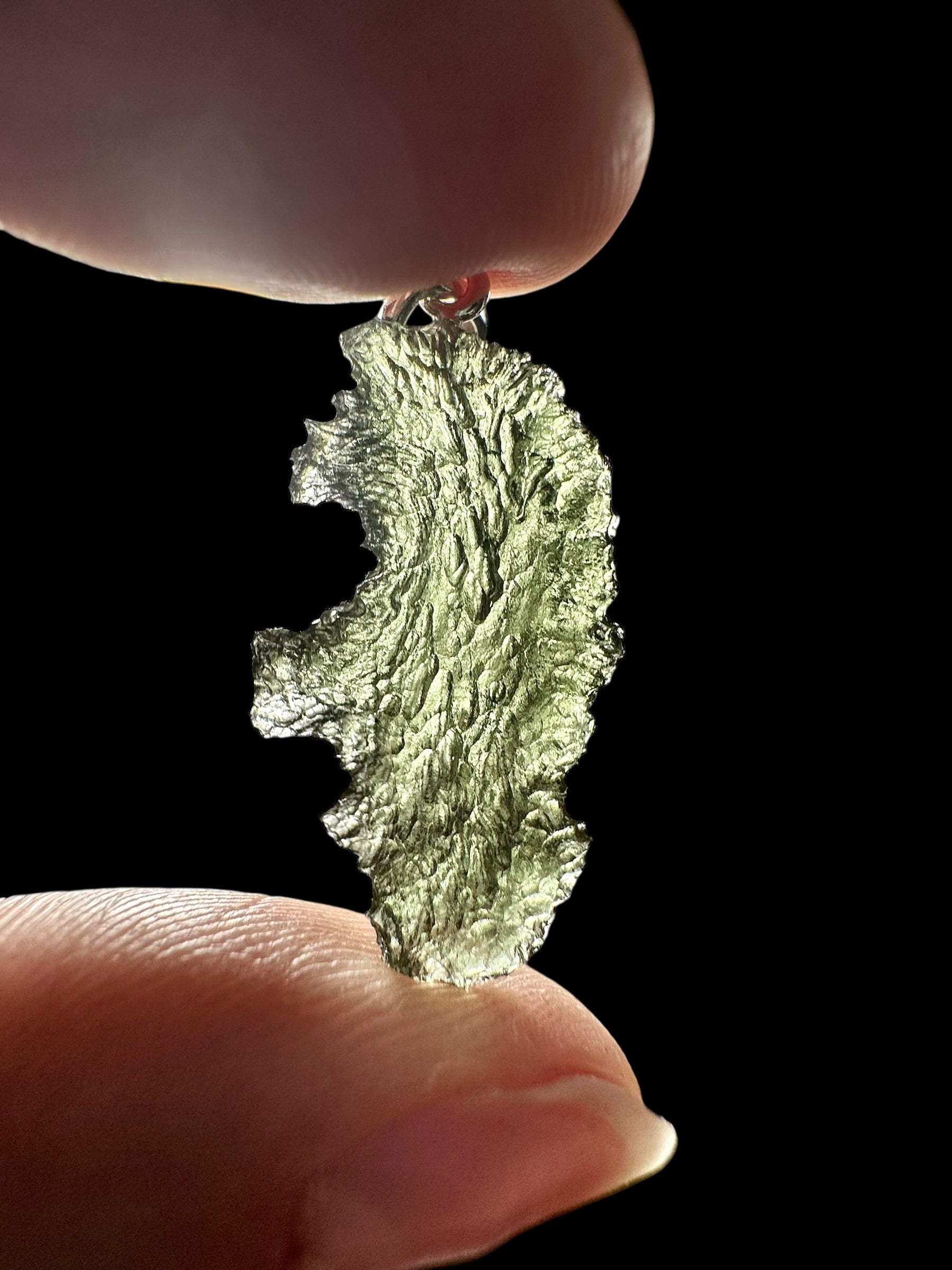 Silver moldavite pendant 2,1g - SP/V812