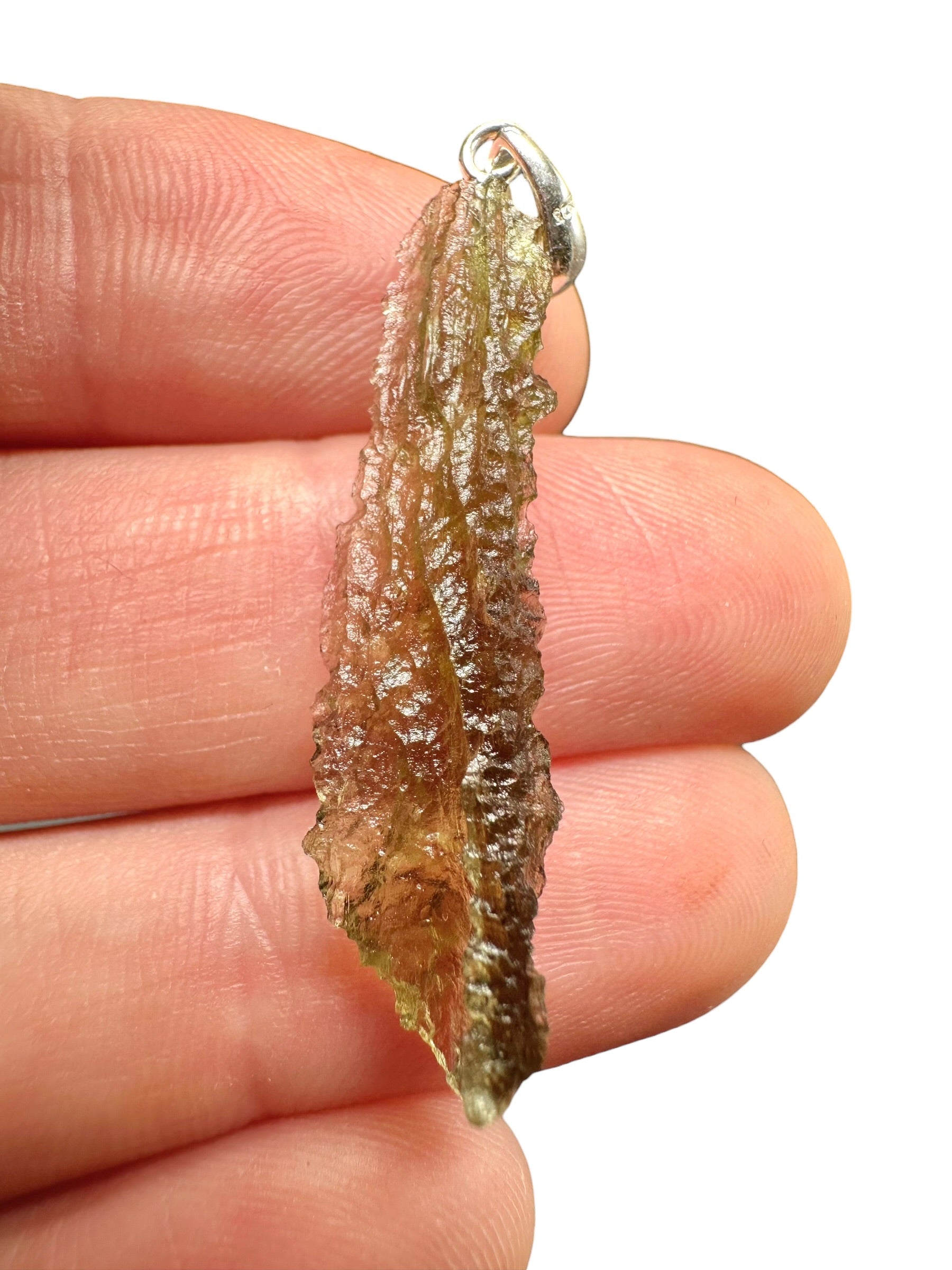 Silver moldavite pendant 1,3g - SP/V813