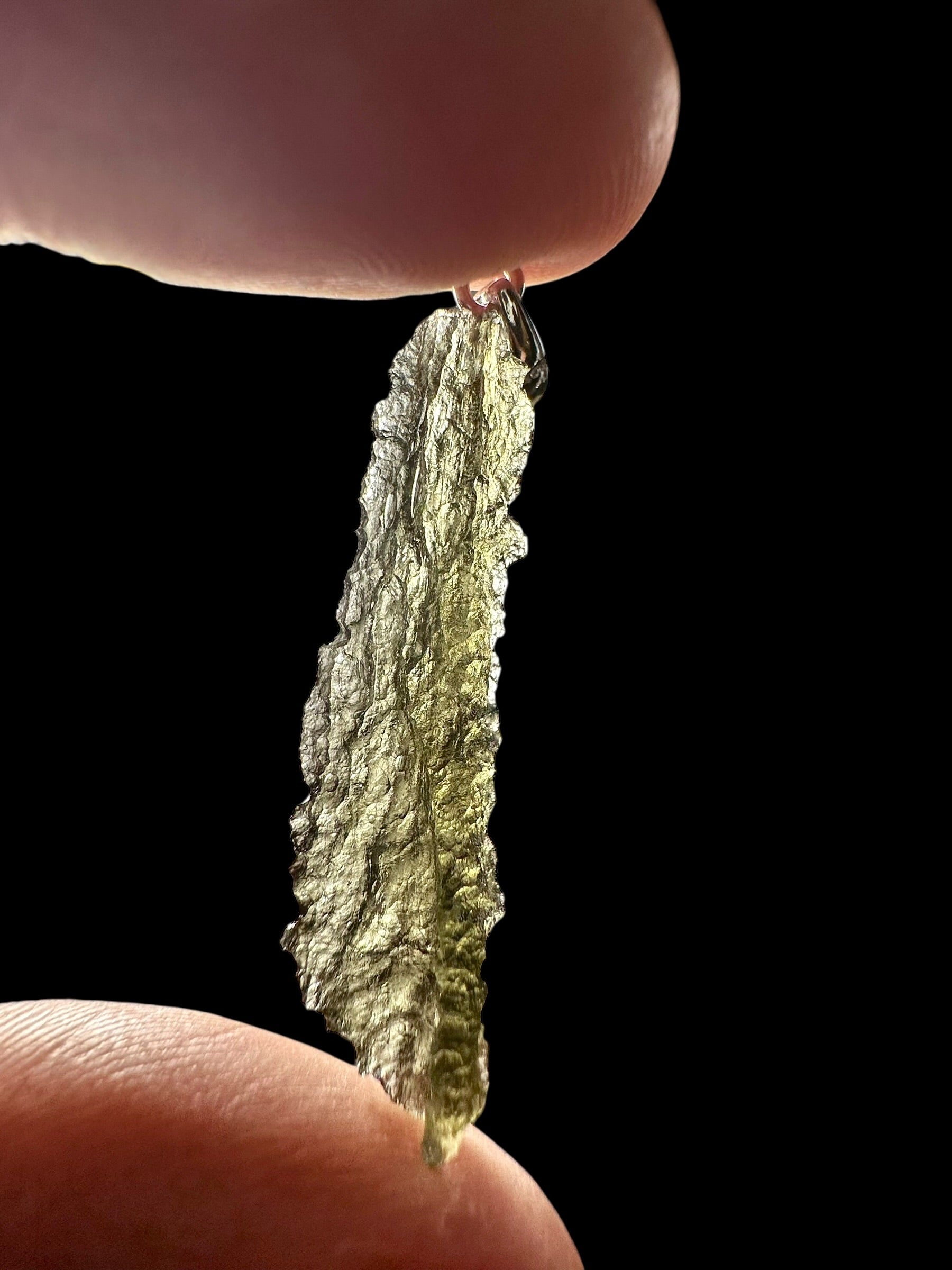 Silver moldavite pendant 1,3g - SP/V813