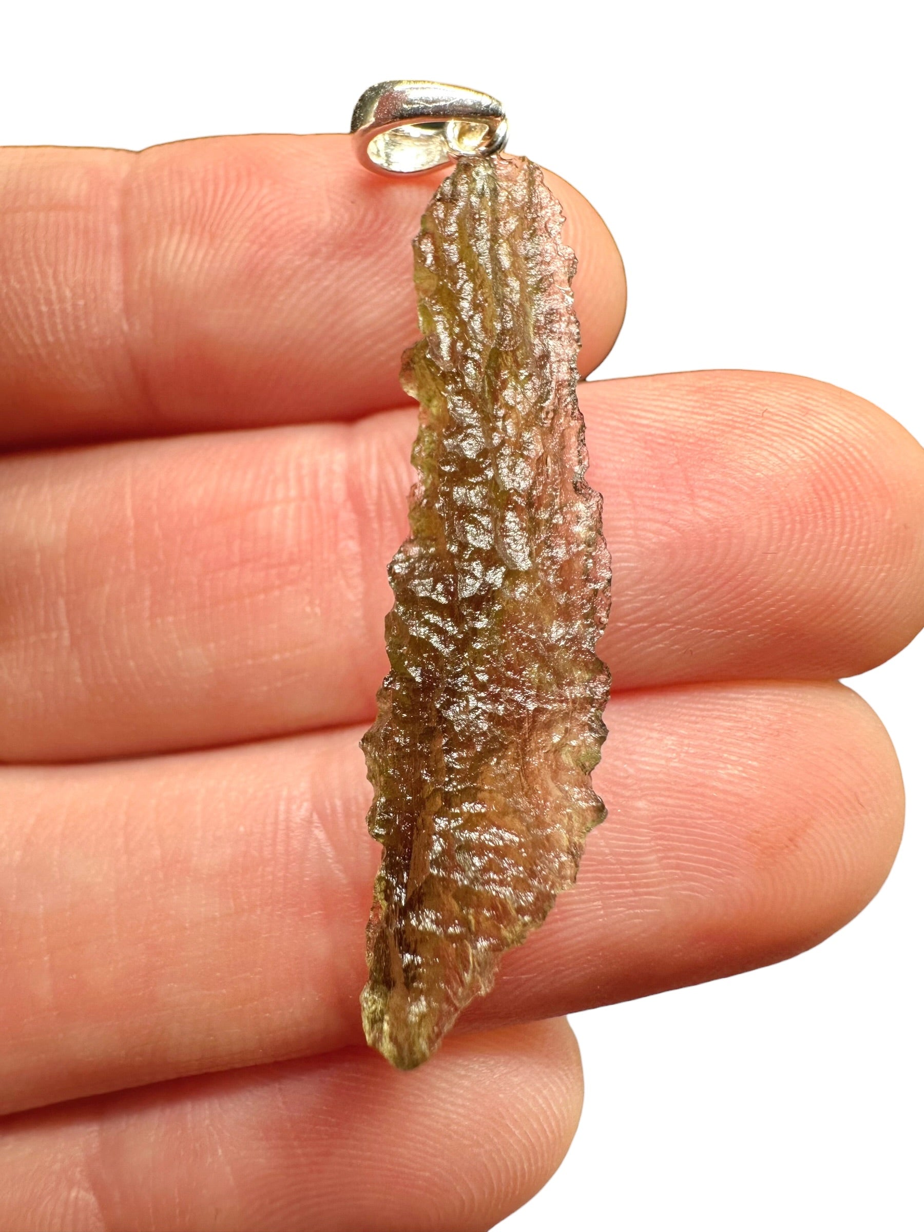 Silver moldavite pendant 1,3g