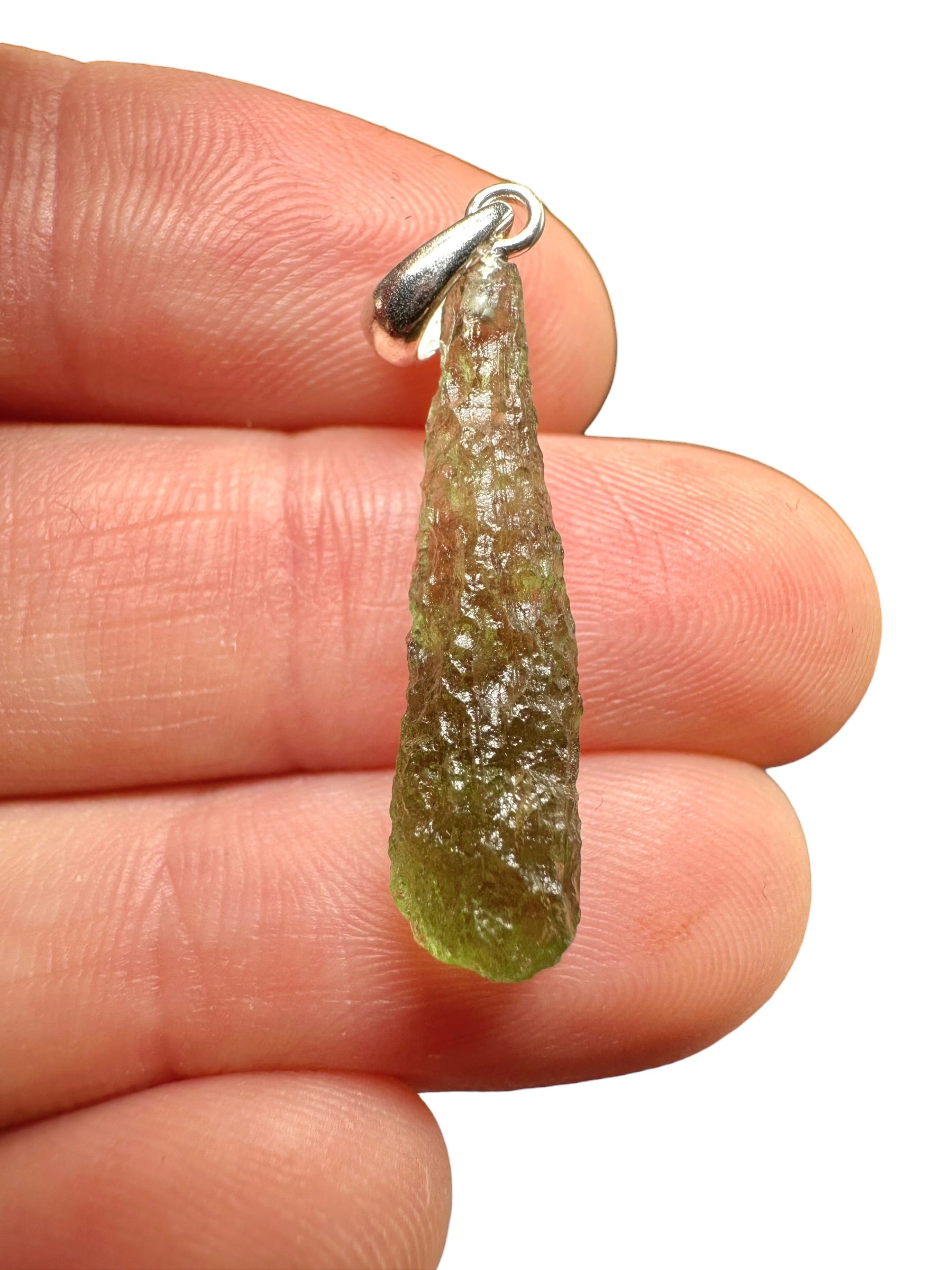 Silver moldavite pendant 1,1g - SP/V814