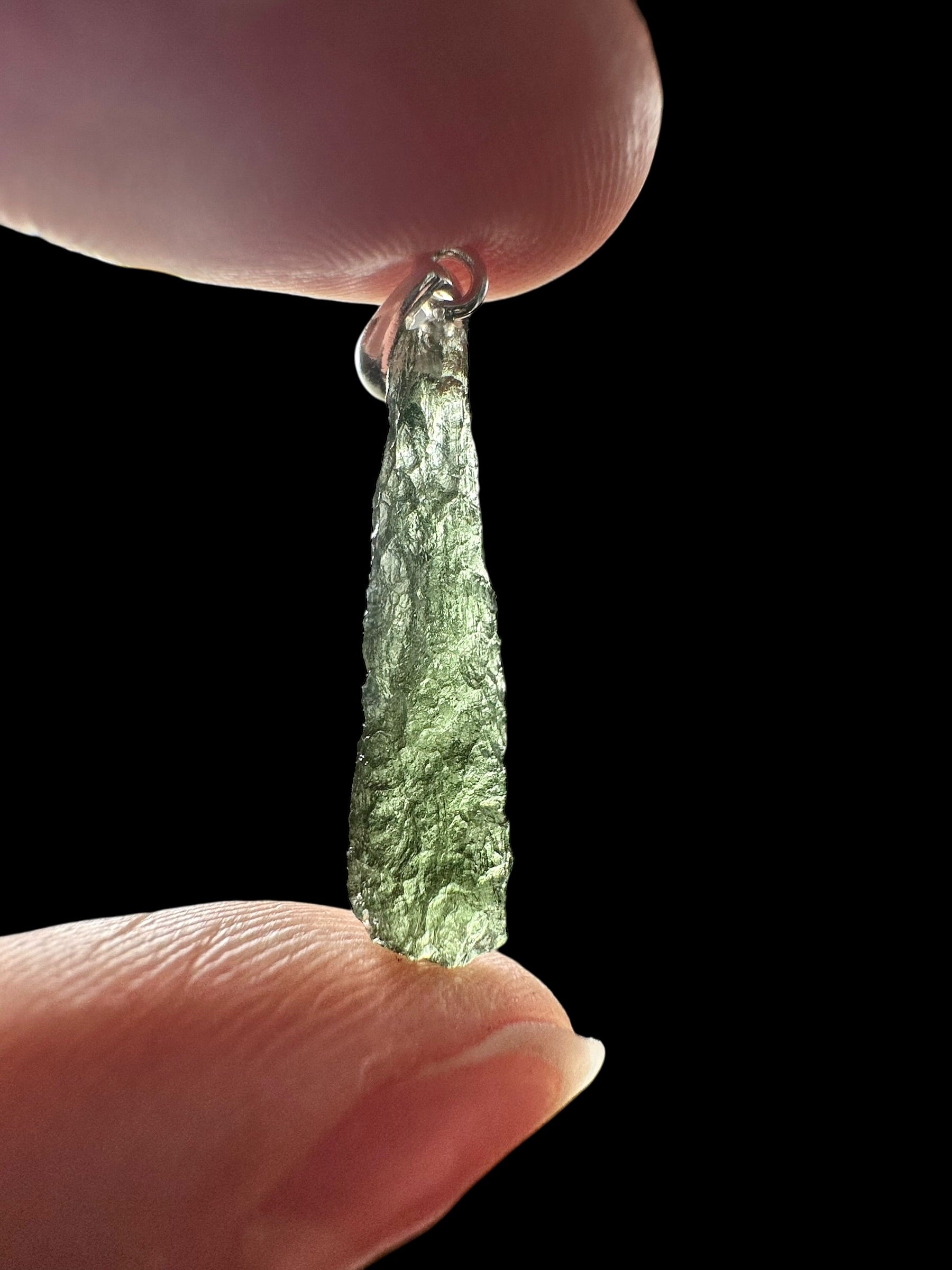 Silver moldavite pendant 1,1g - SP/V814