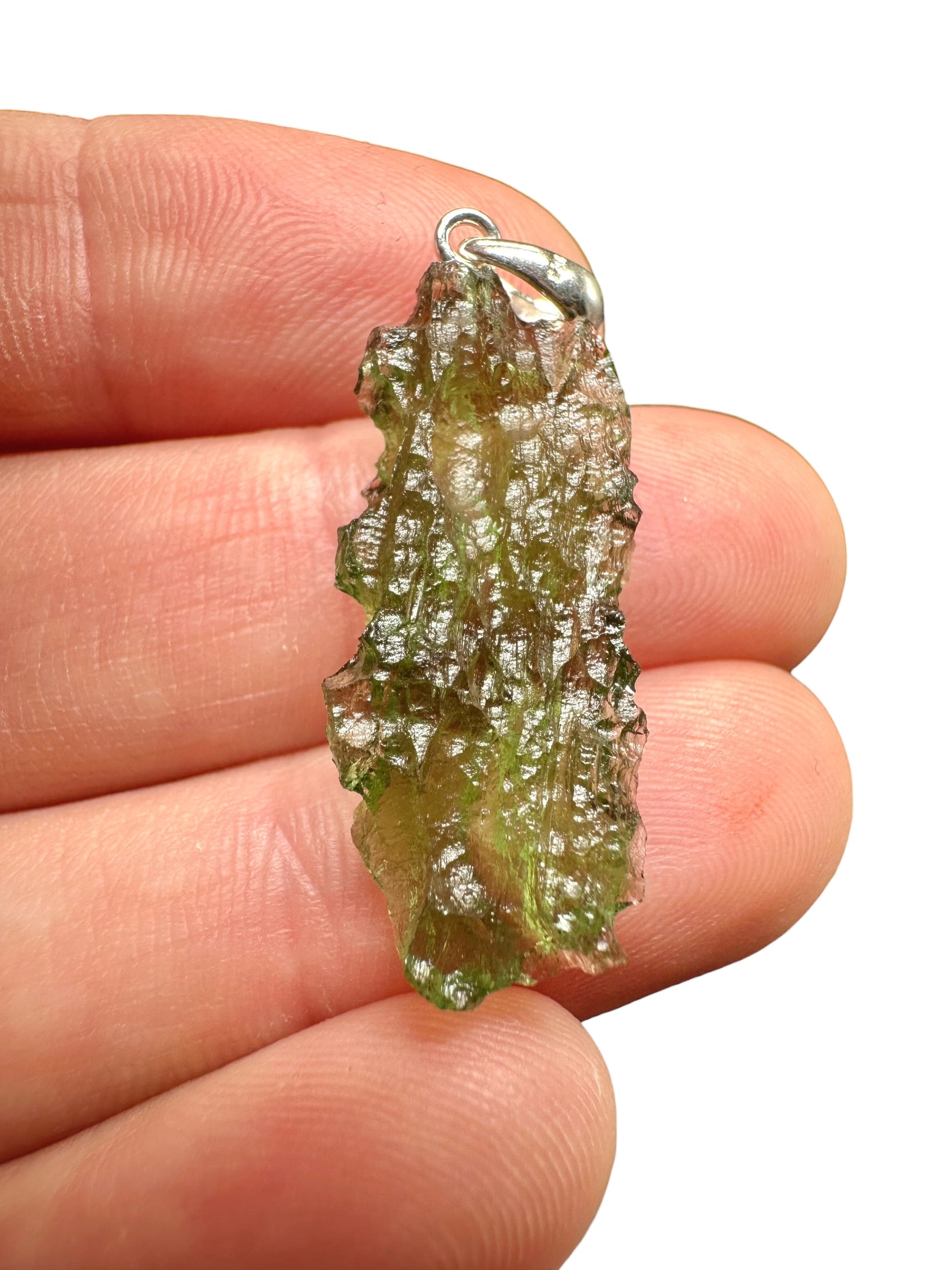 Silver moldavite pendant 1,9g - SP/V816