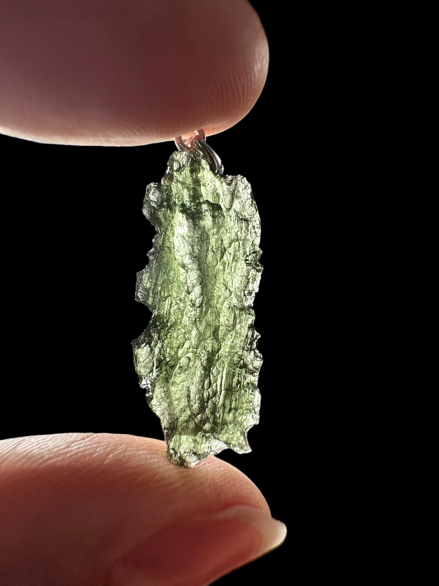 Silver moldavite pendant 1,9g - SP/V816