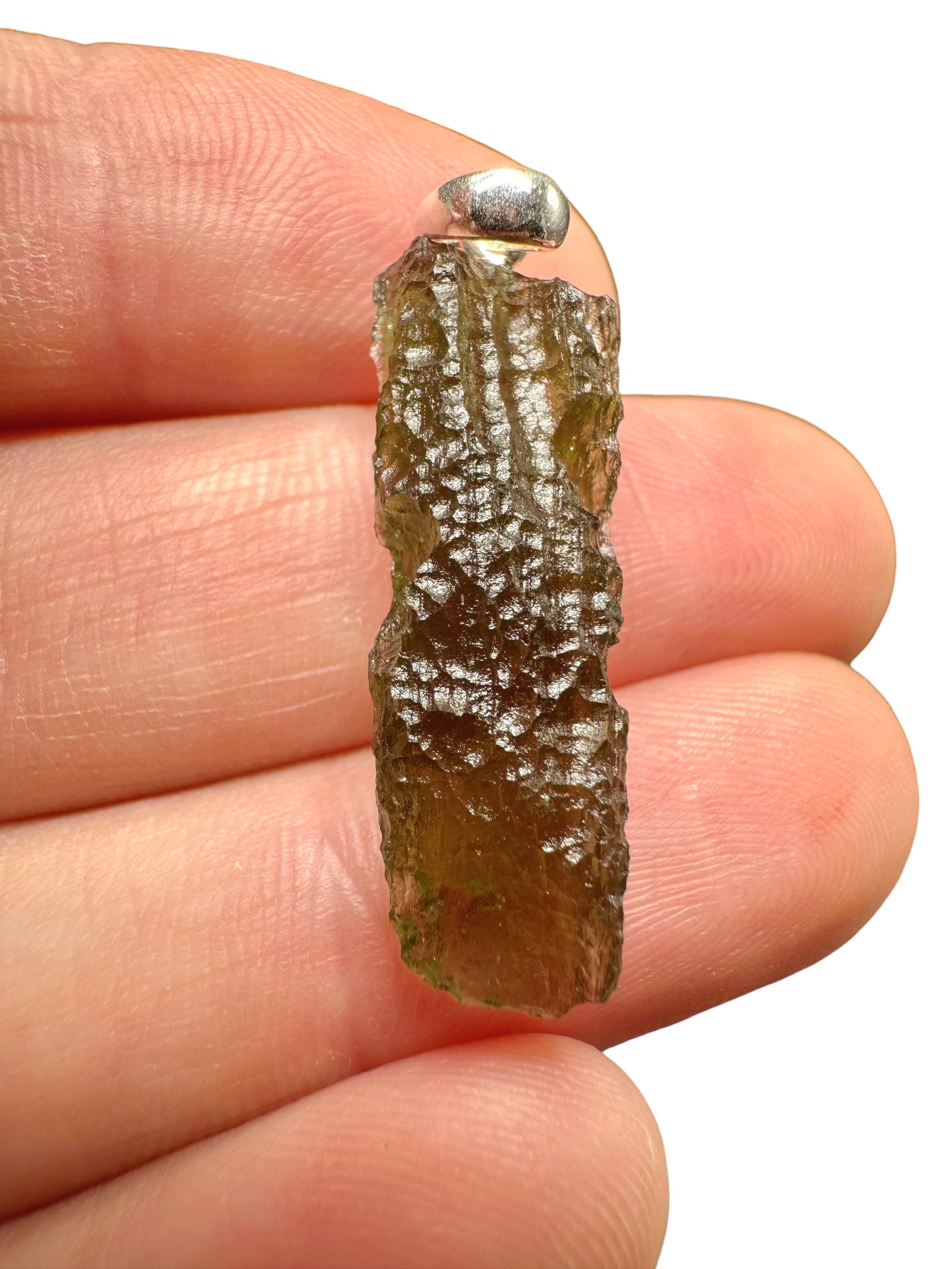Silver moldavite pendant 2g - SP/V818