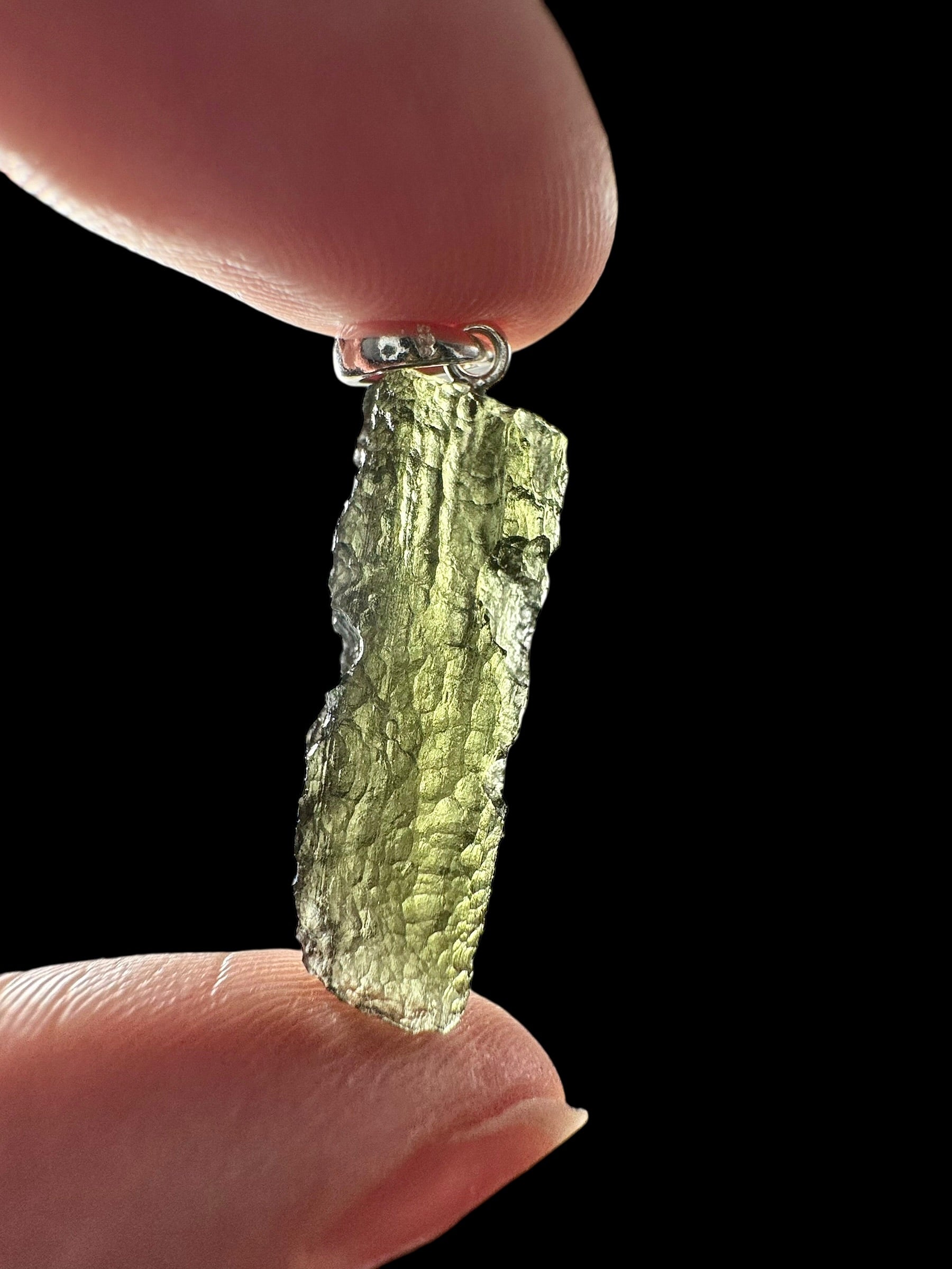 Silver moldavite pendant 2g - SP/V818