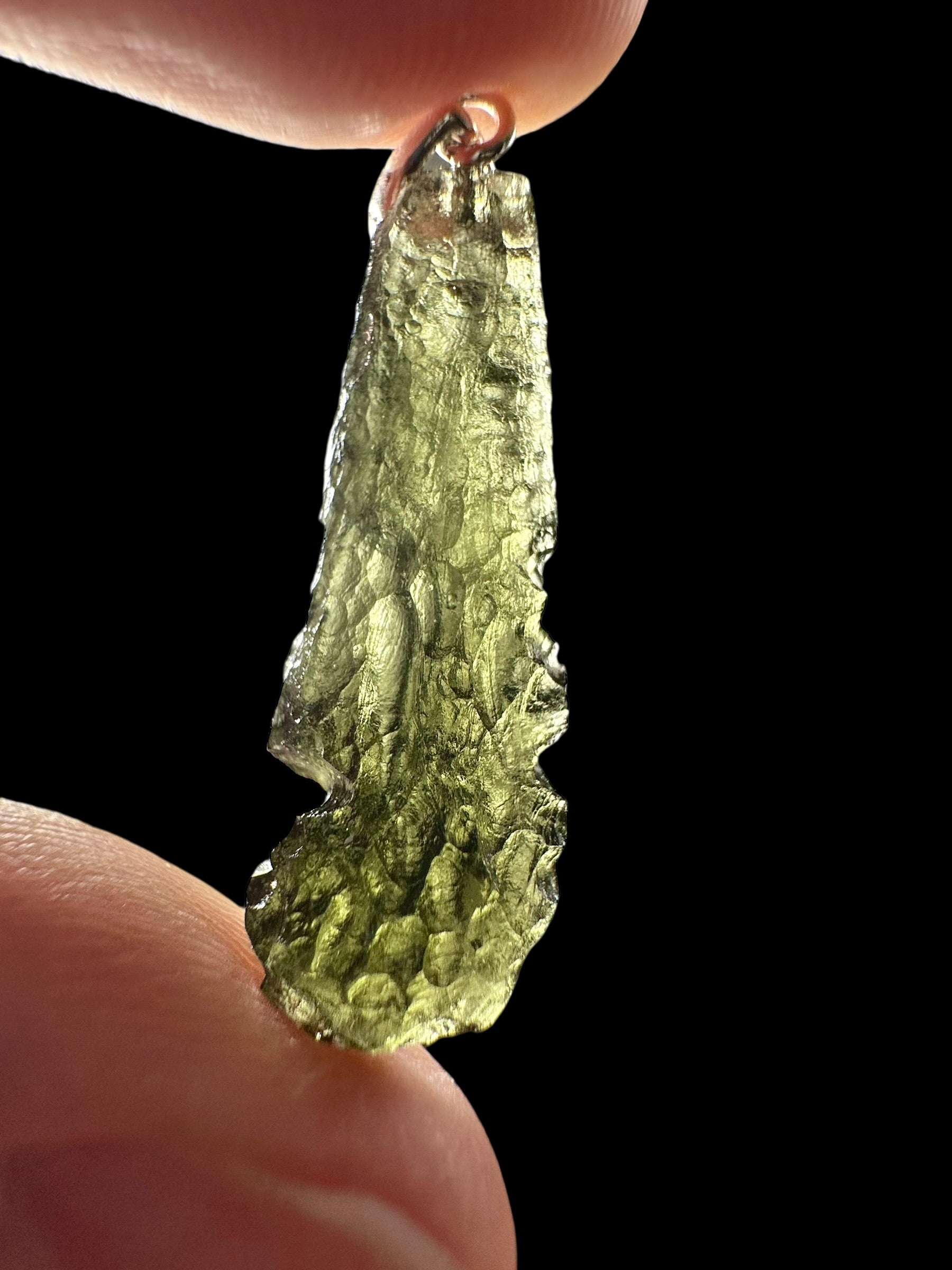 Silver moldavite pendant 1,7g - SP/V819