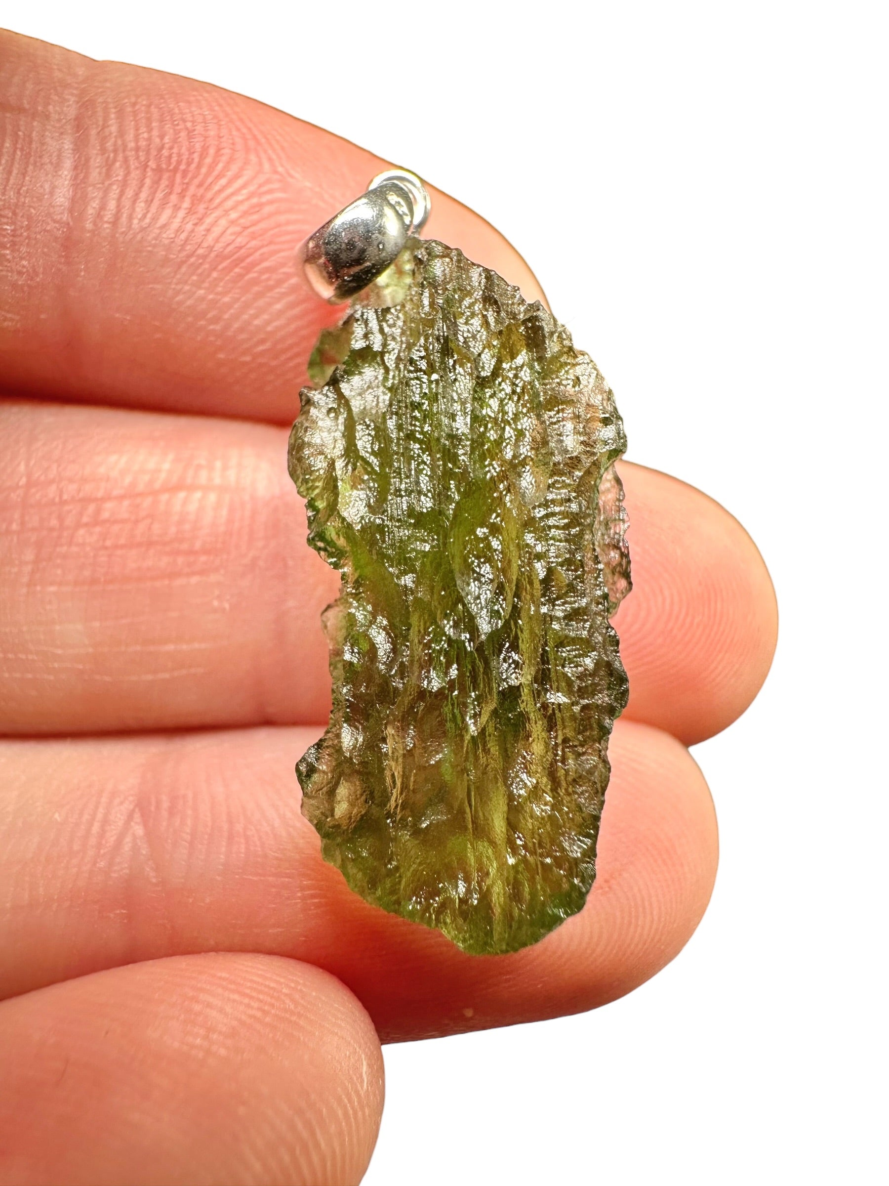 Silver moldavite pendant 2,9g - SP/V822
