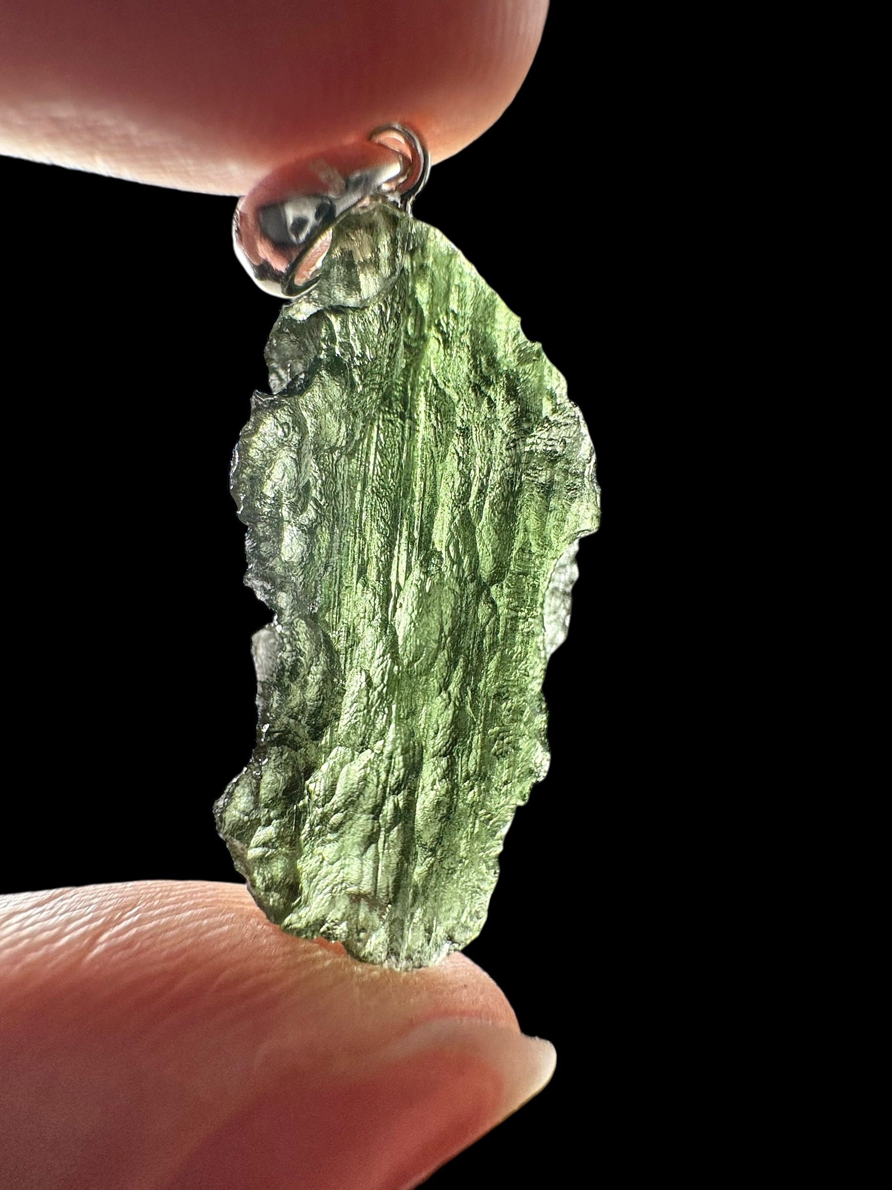 Silver moldavite pendant 2,9g - SP/V822