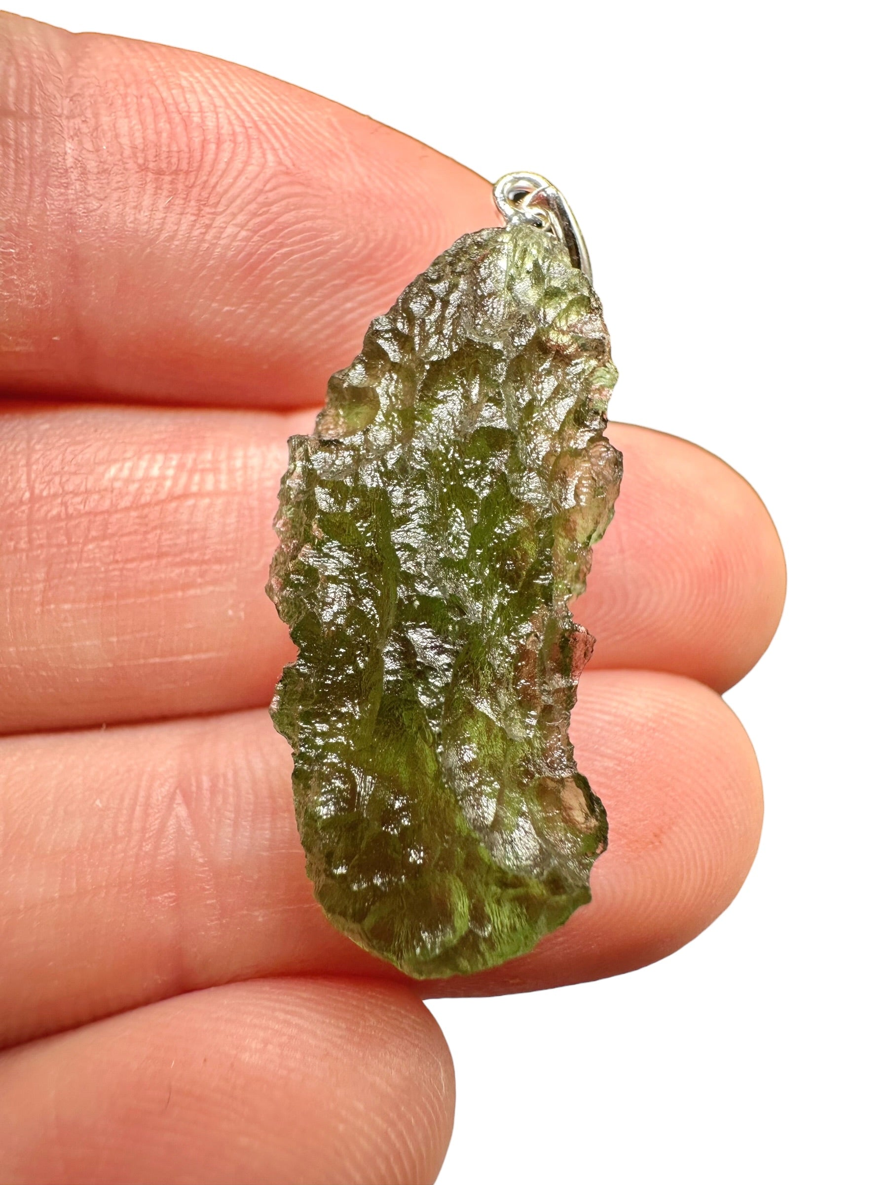 Silver moldavite pendant 2,9g