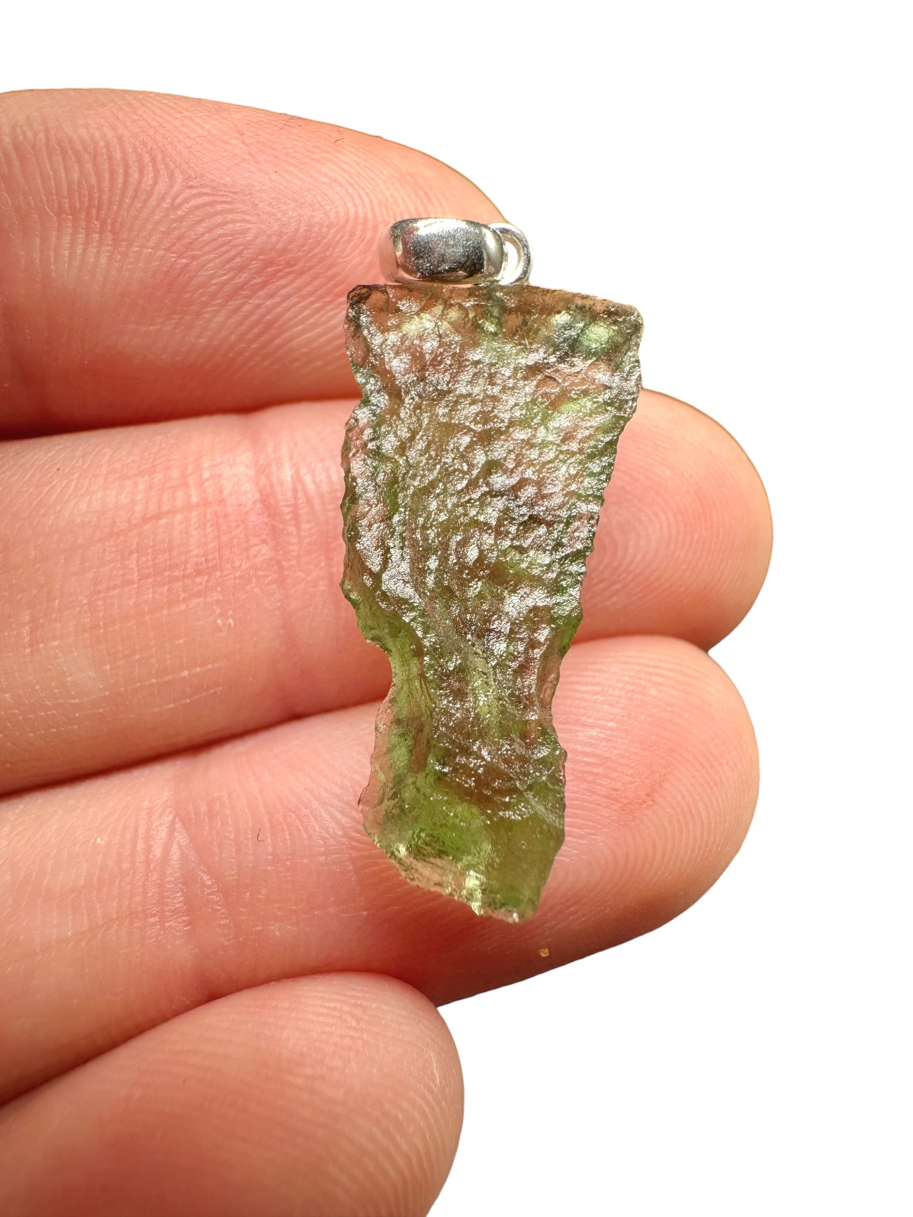 Silver moldavite pendant 1,4g - SP/V823