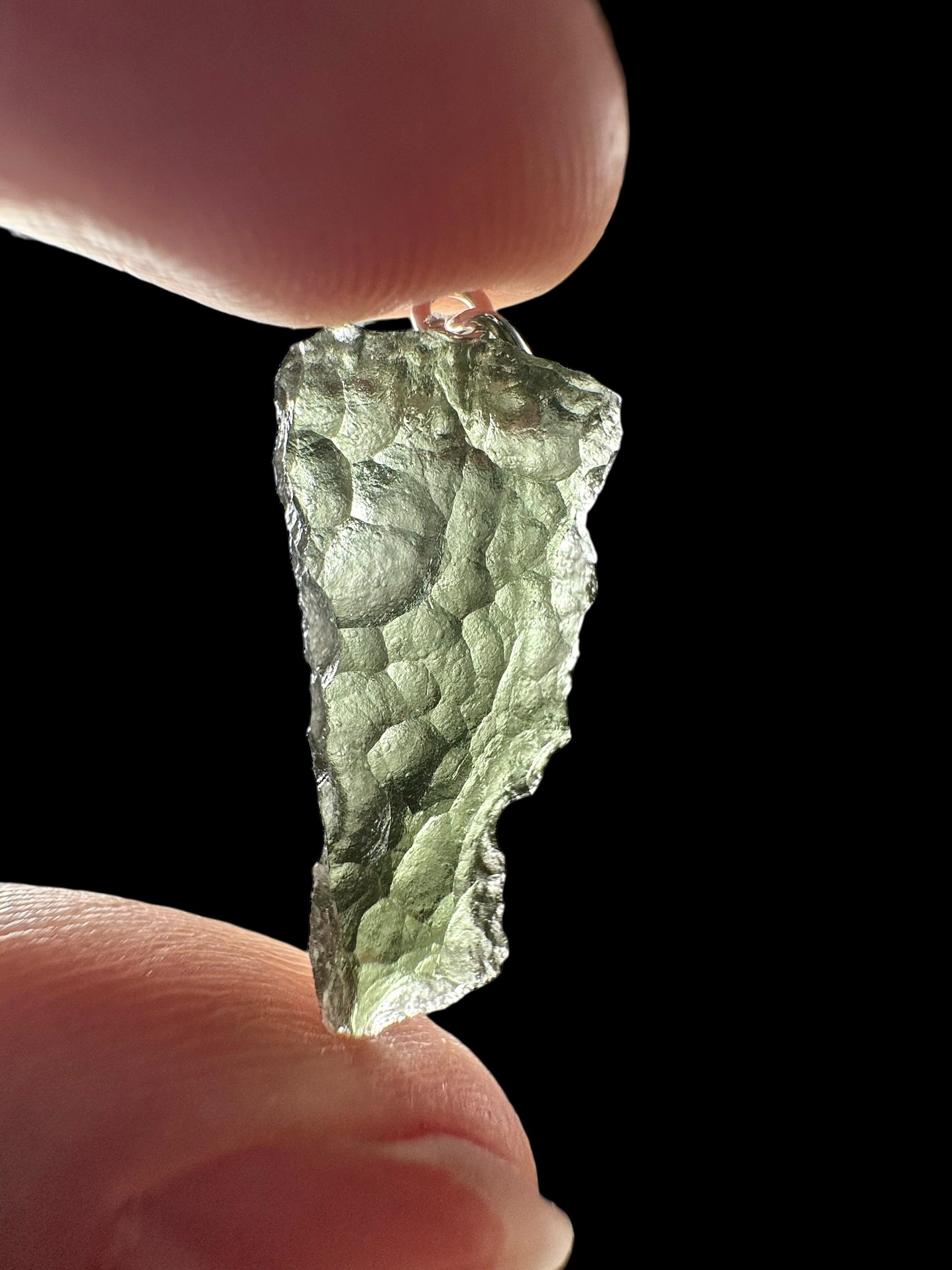 Silver moldavite pendant 1,4g - SP/V823