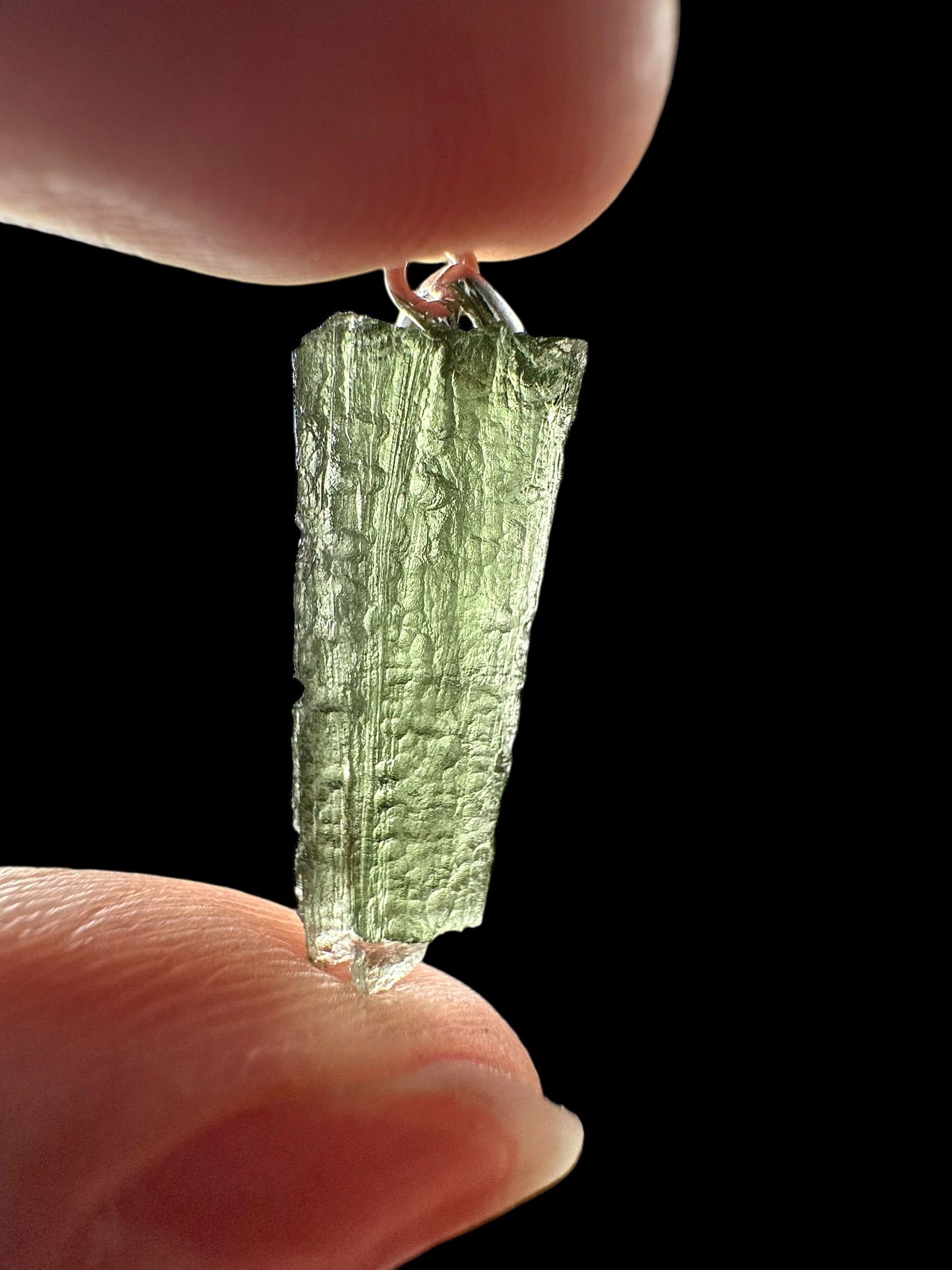 Silver moldavite pendant 1,1g - SP/V824