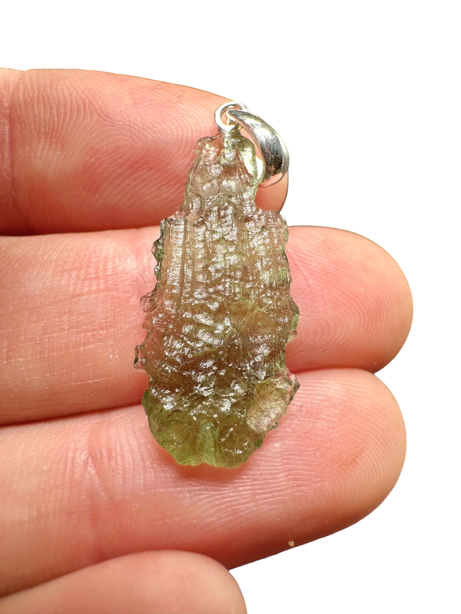 Silver moldavite pendant 1,3g - SP/V825