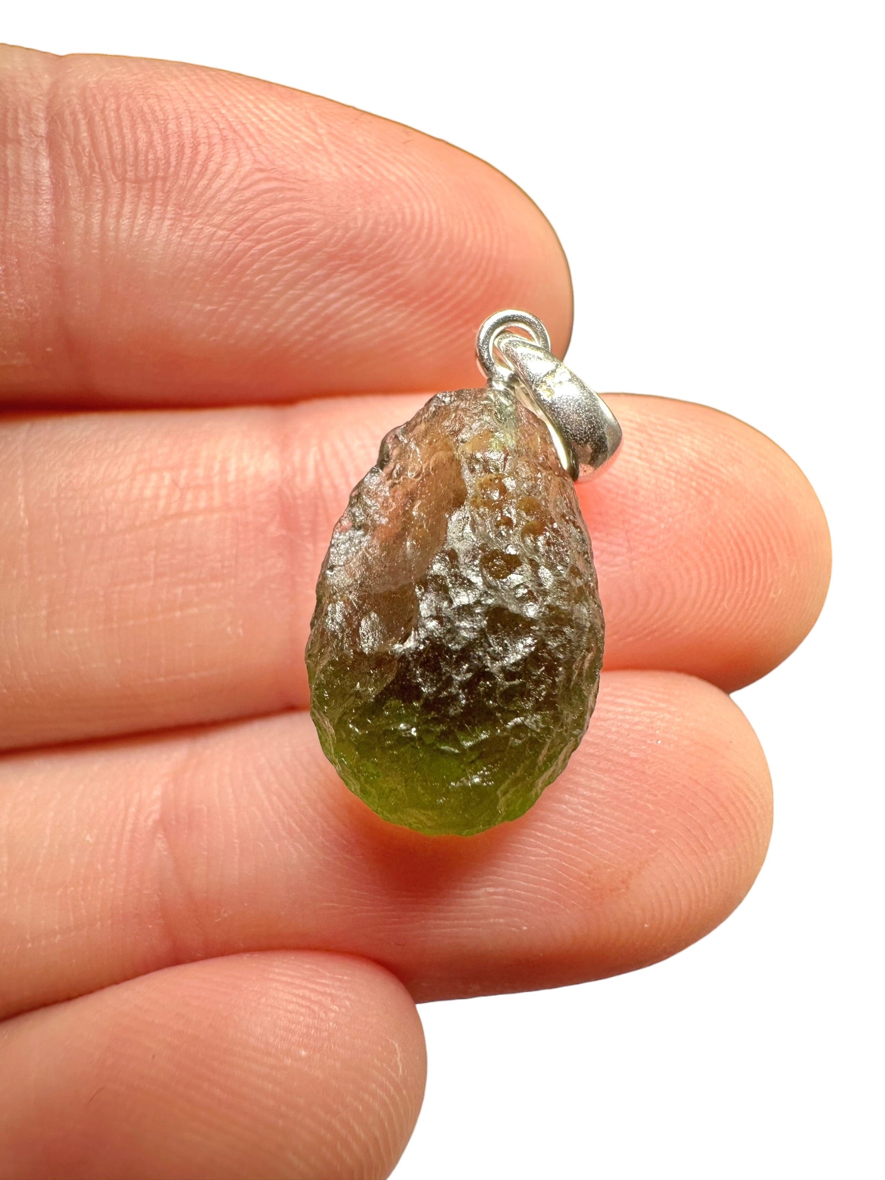 Silver moldavite pendant 1,6g - SP/V826