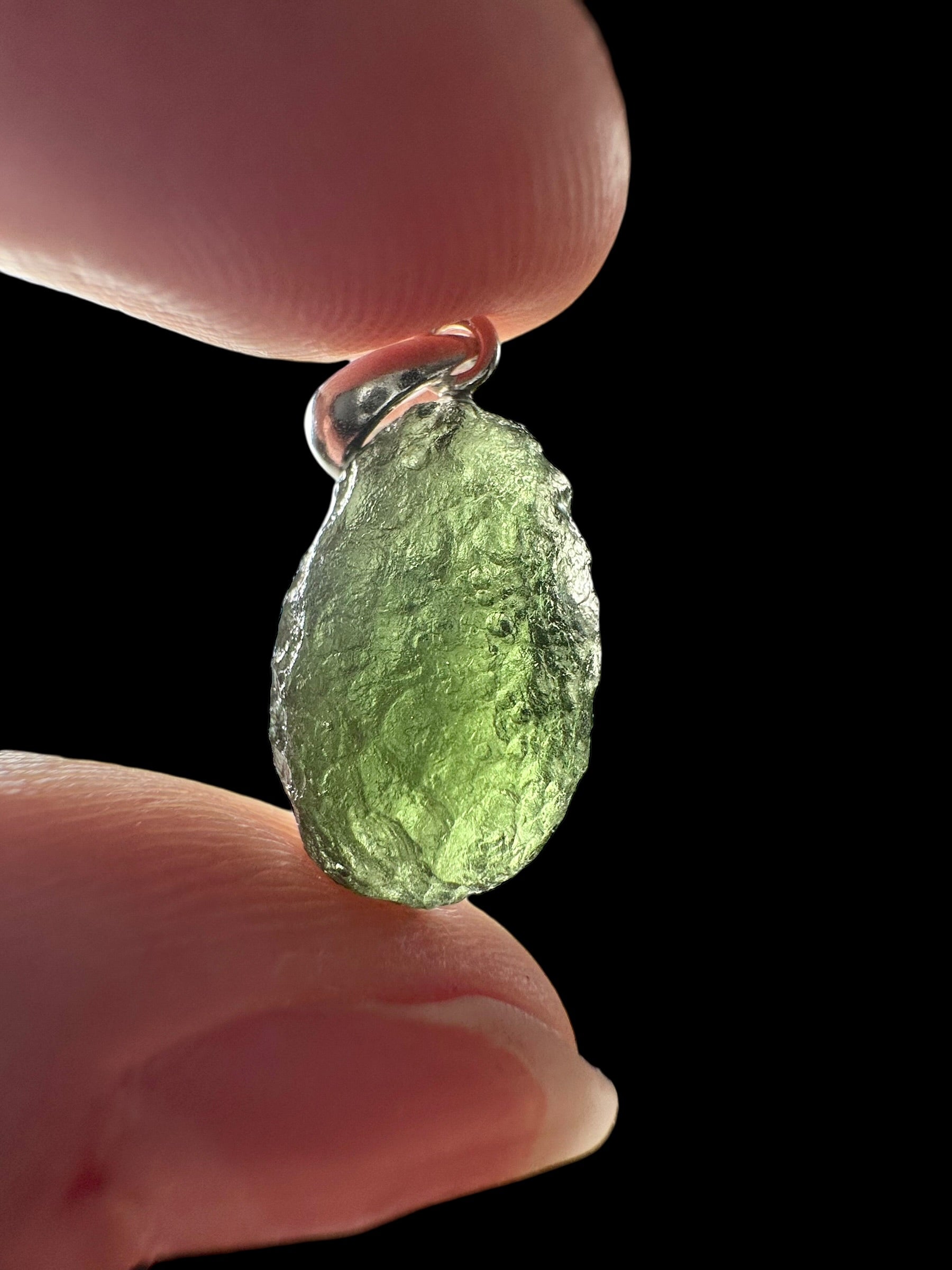 Silver moldavite pendant 1,6g - SP/V826
