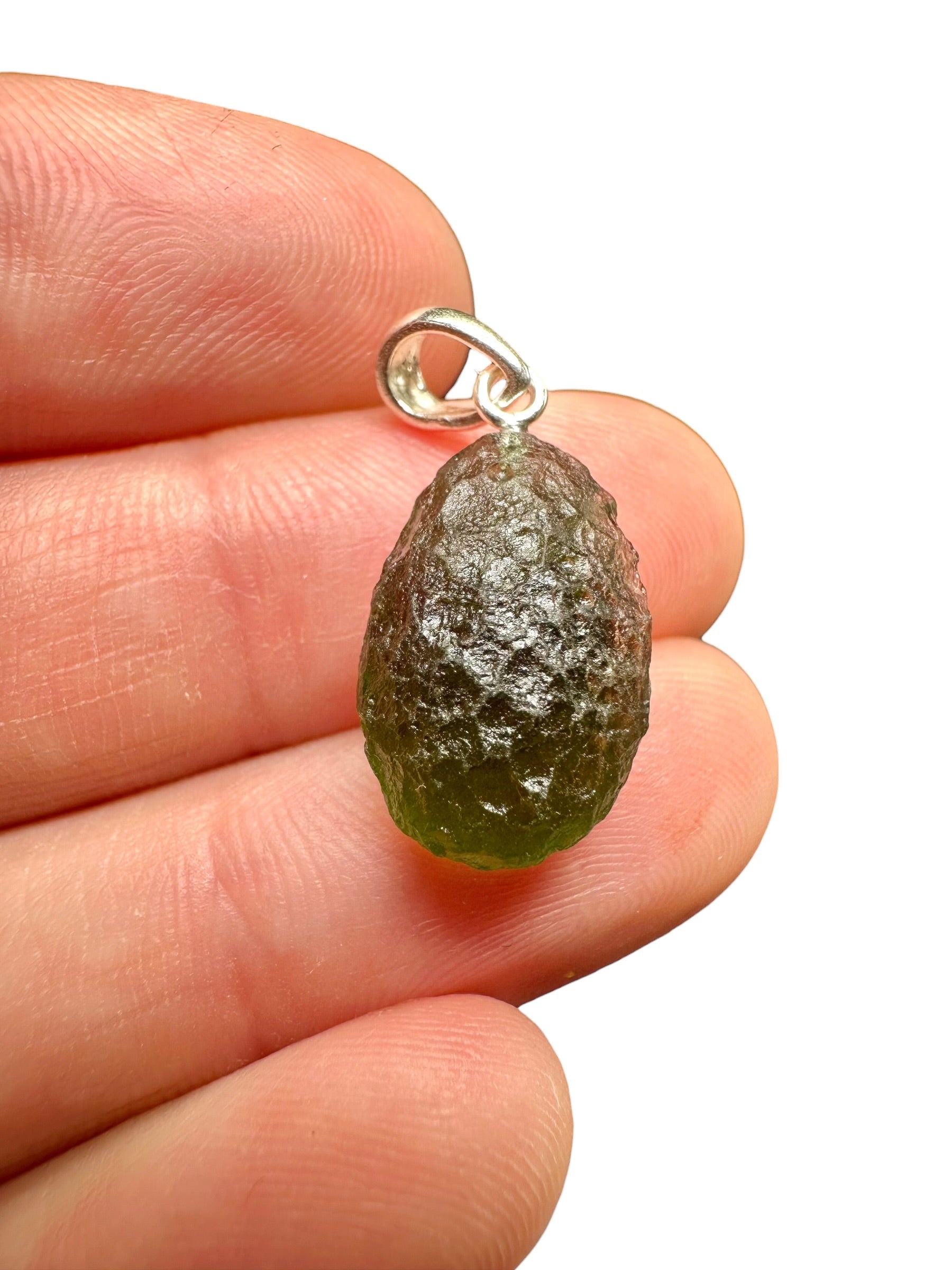 Silver moldavite pendant 1,6g