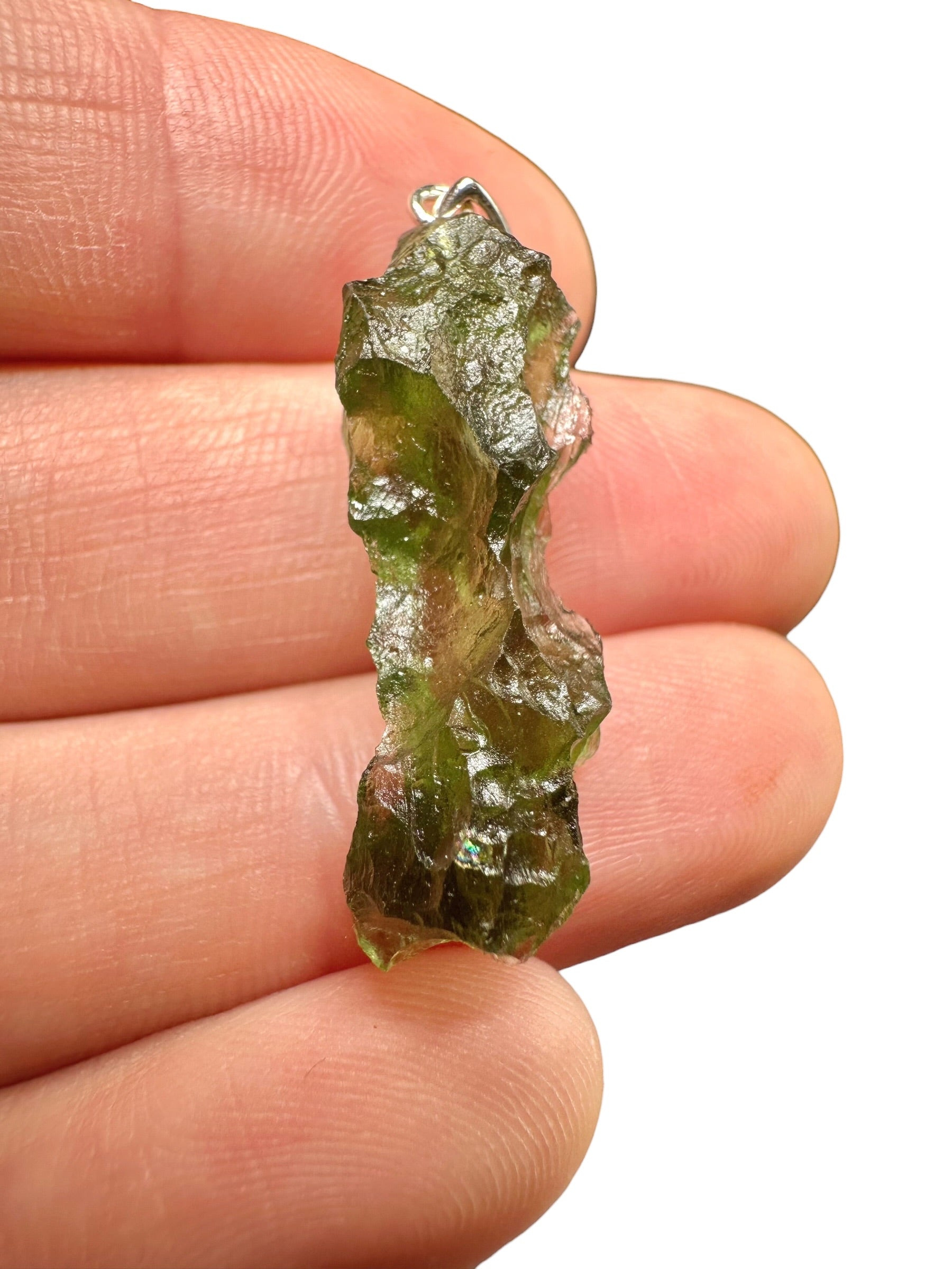 Silver moldavite pendant 2,1g - SP/V827