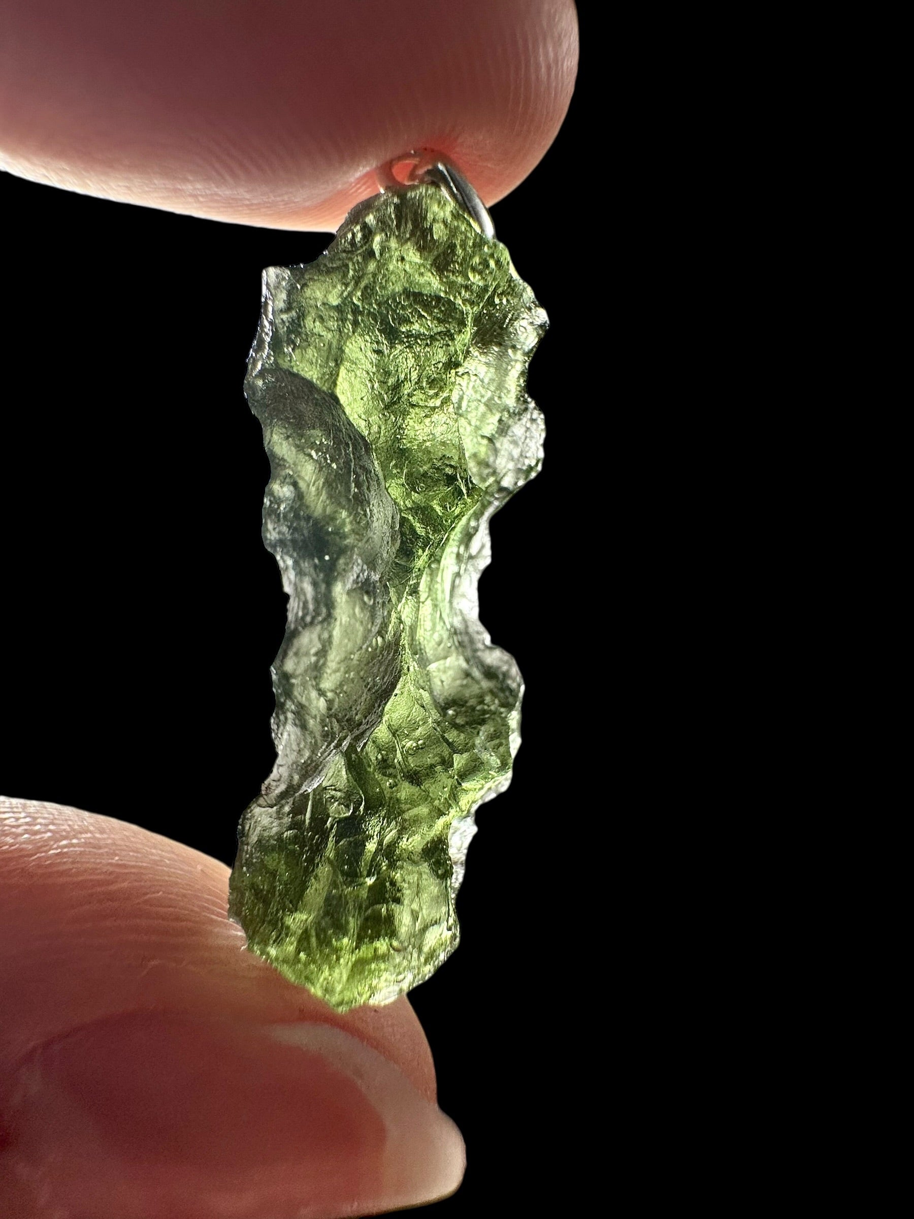 Silver moldavite pendant 2,1g - SP/V827