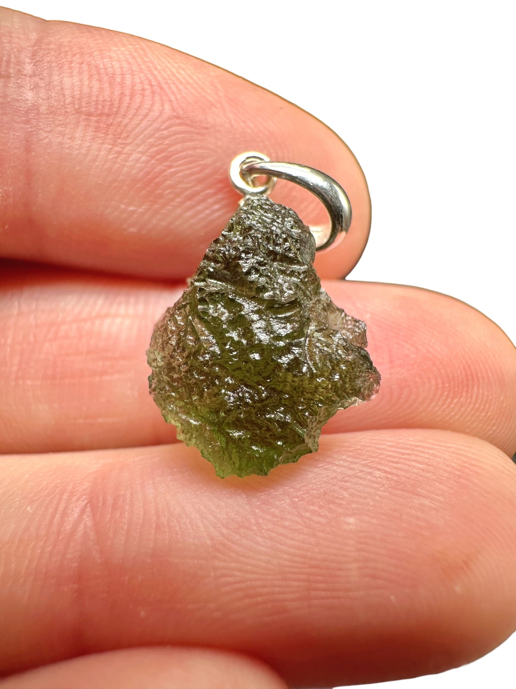 Silver moldavite pendant 1,7g - SP/V828