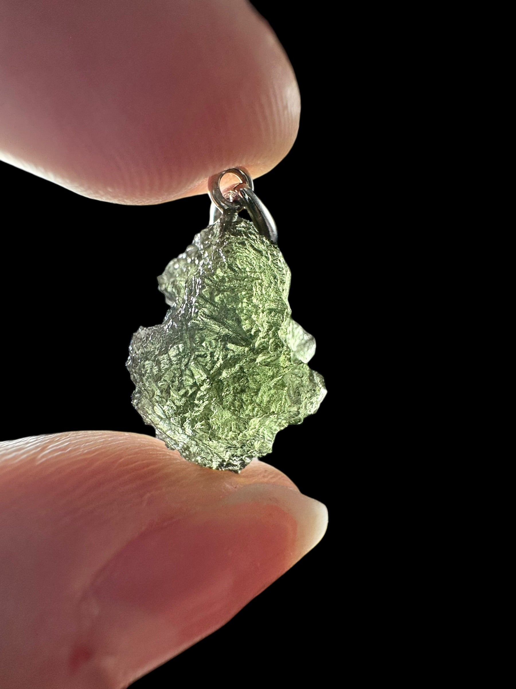 Silver moldavite pendant 1,7g - SP/V828