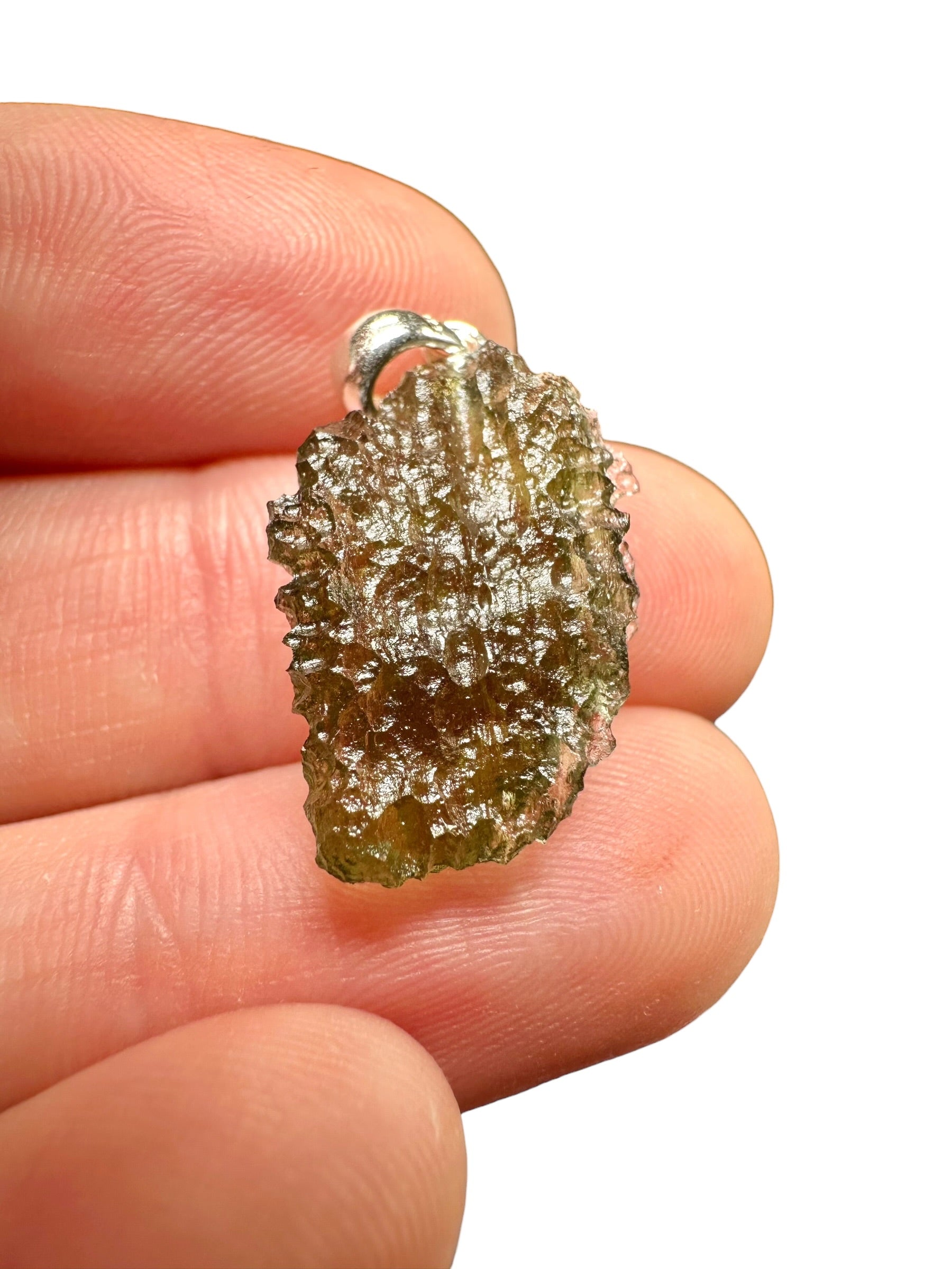 Silver moldavite pendant 1,8g - SP/V829
