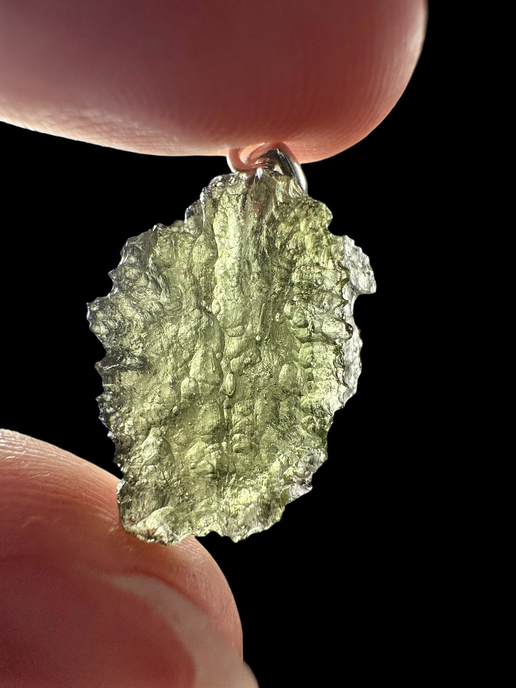 Silver moldavite pendant 1,8g - SP/V829