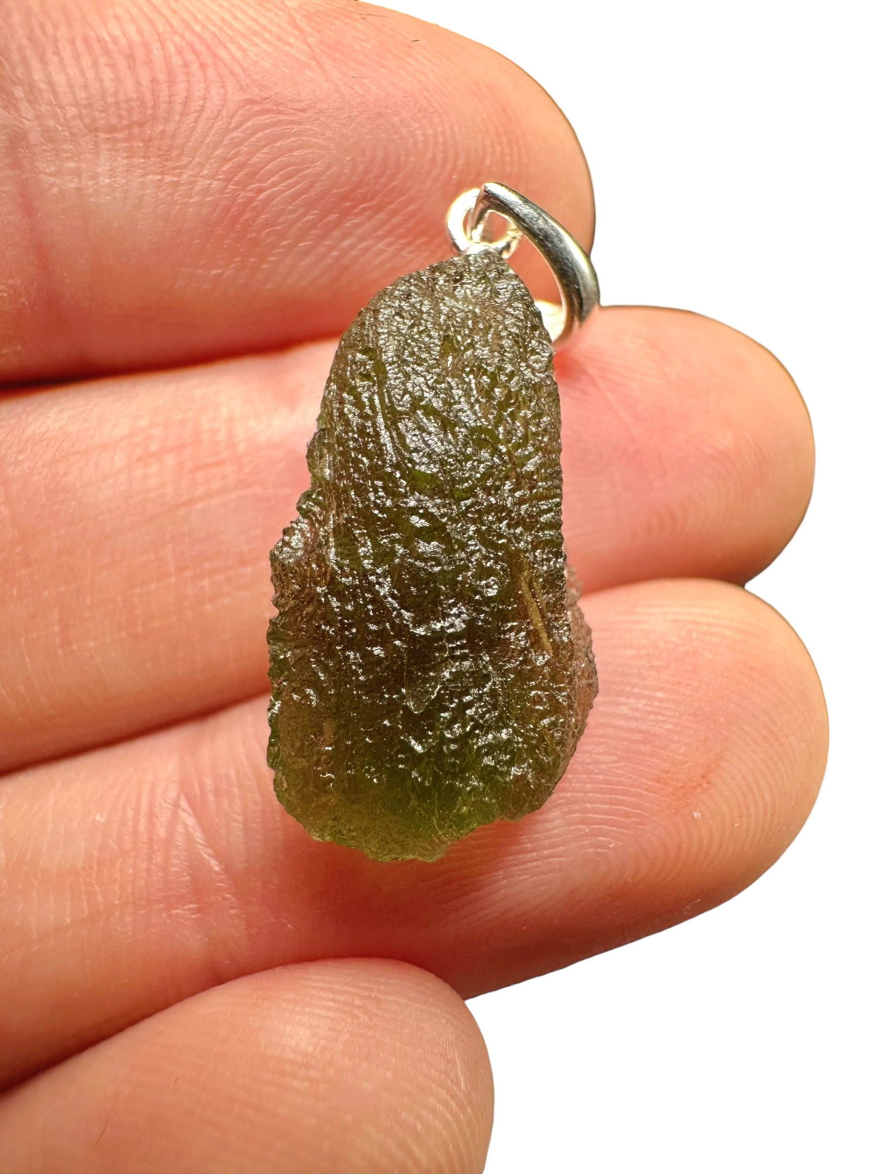 Silver moldavite pendant 2,1g - SP/V830