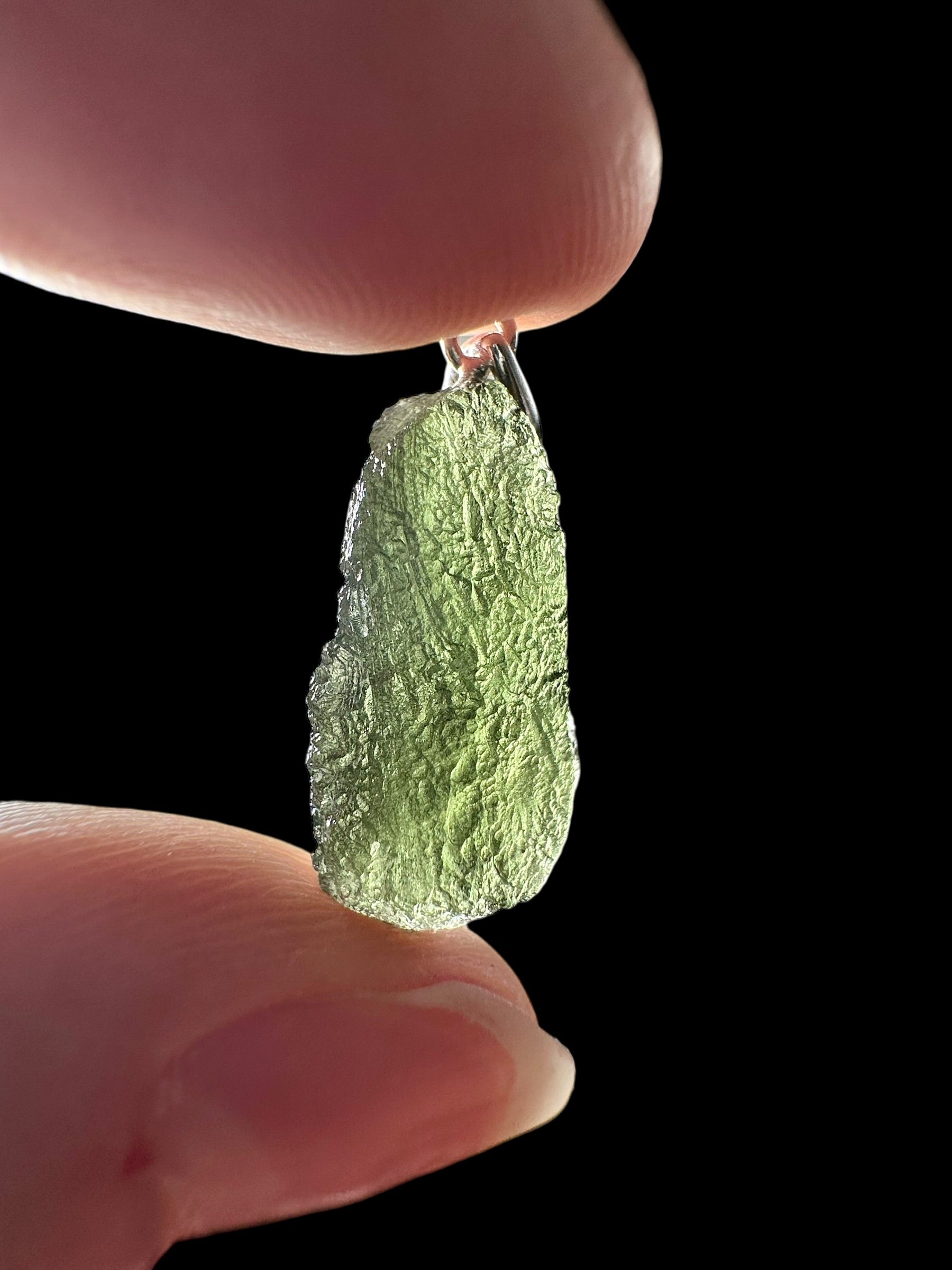 Silver moldavite pendant 2,1g - SP/V830