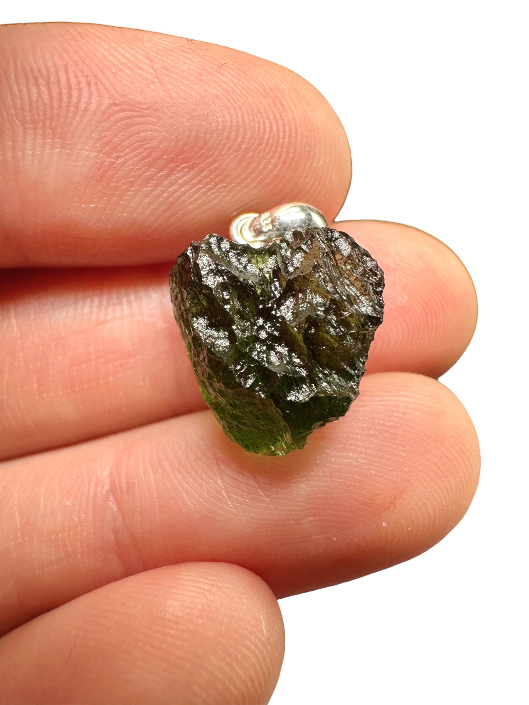 Silver moldavite pendant 2,1g - SP/V831